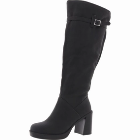 007829WC Womens Wide Calf Manmade Mid-Calf Boots Trendy Style Water Guard