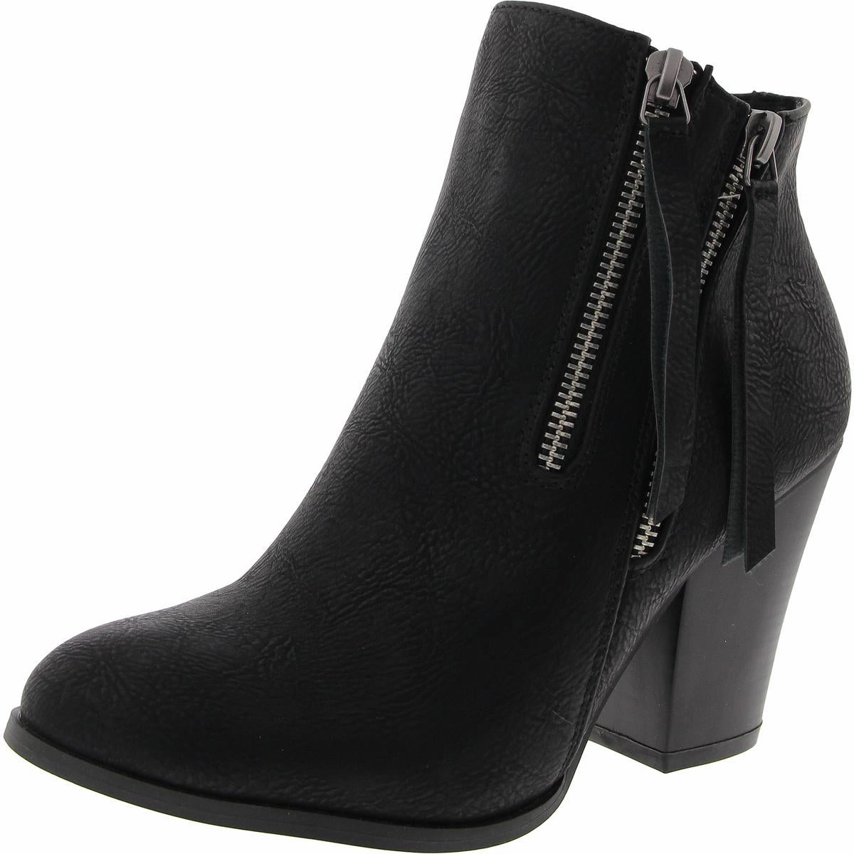 Padded Interior Snow Trekker Slip   On Style 010062 Womens Double Zipper Manmade Ankle Boots