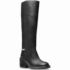 Eco Material Cold Weather Commuter Urban Bold 40F4CLMB5L Womens Chain Leather Knee-High Boots