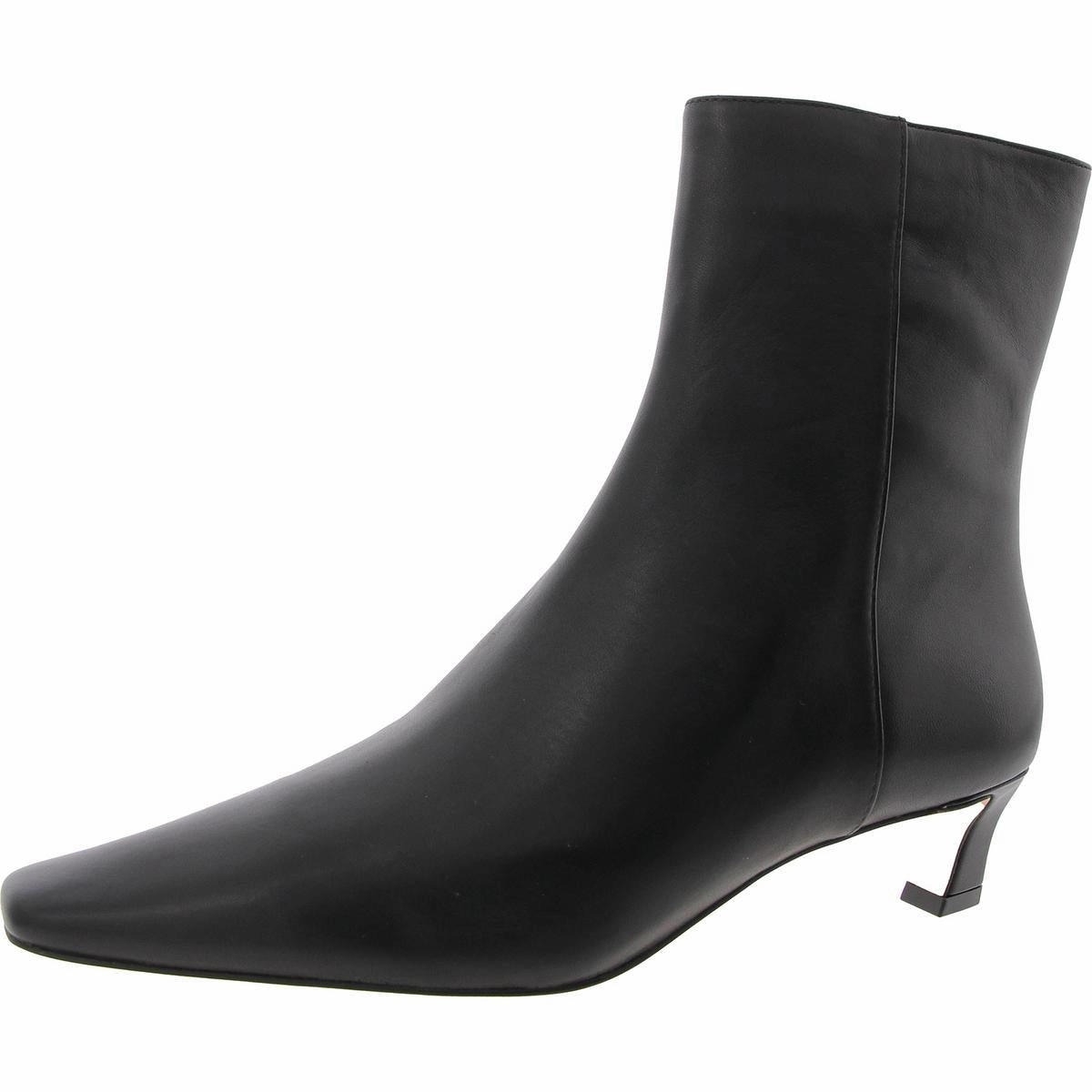 40F4CSMESL Womens Zipper Leather Booties Indoor Light Weight