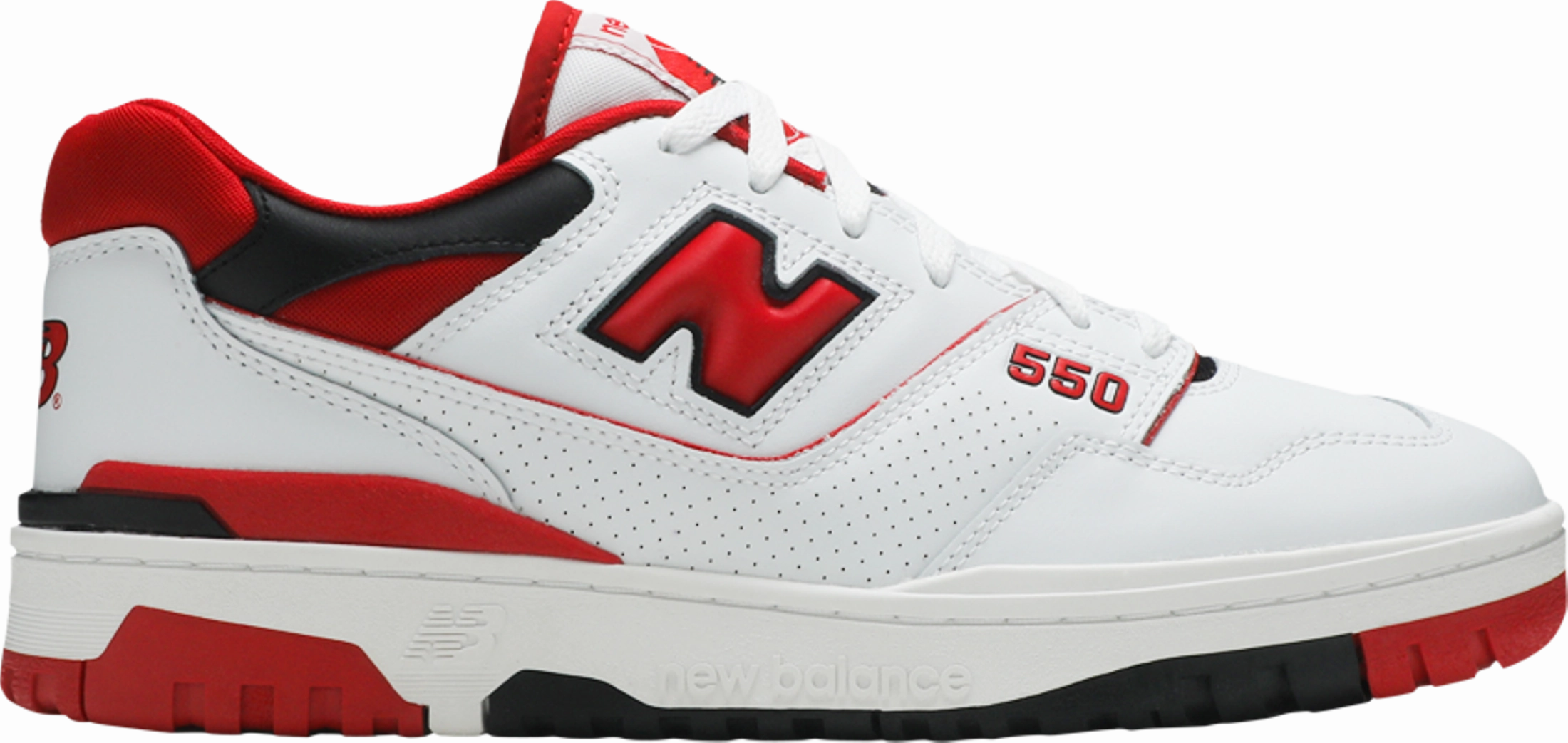550 'White Team Red' - BB550SE1 running in a community run shoes