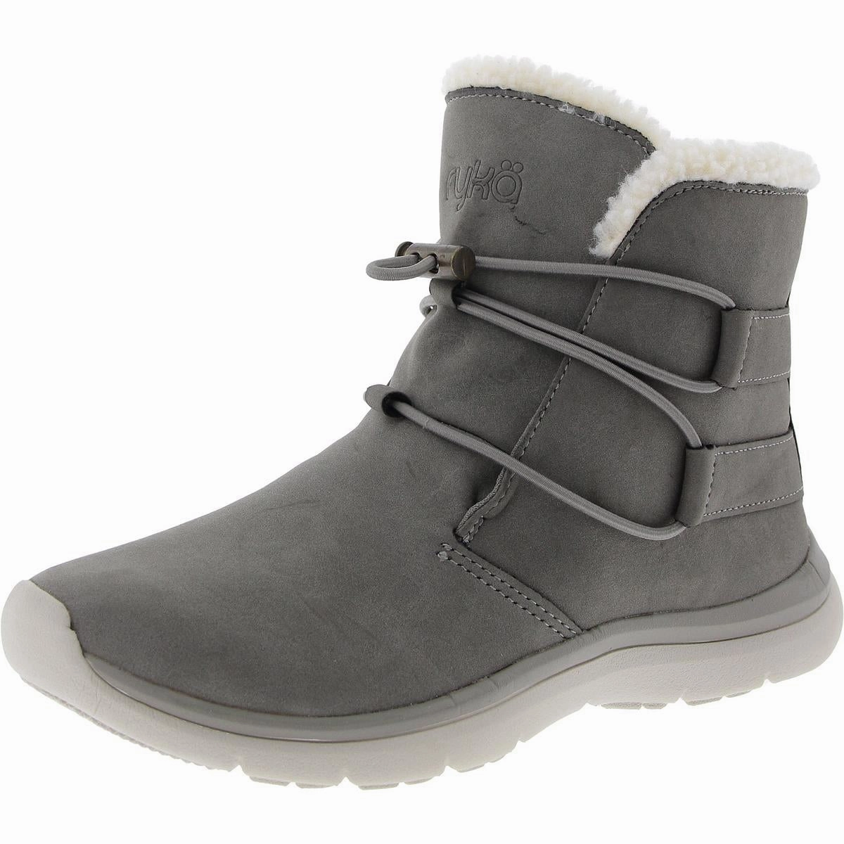Evie Womens Faux Fur Round Toe Mid-Calf Boots Synthetic Trek Ready