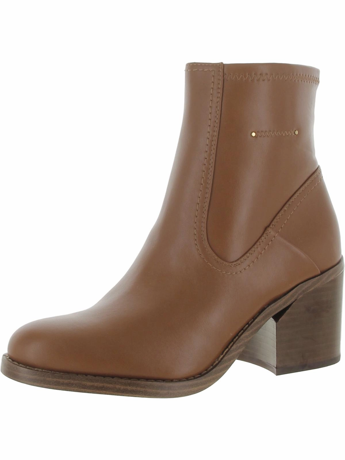 All Weather Snow Trekker City Life Abril Womens Faux Leather Short Mid-Calf Boots