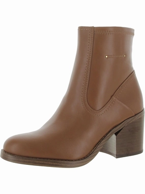 All Weather Snow Trekker City Life Abril Womens Faux Leather Short Mid-Calf Boots
