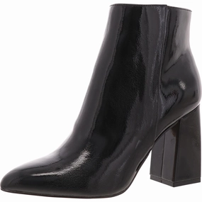 Briel Womens Block Heel Patent Ankle Boots Silent Glam