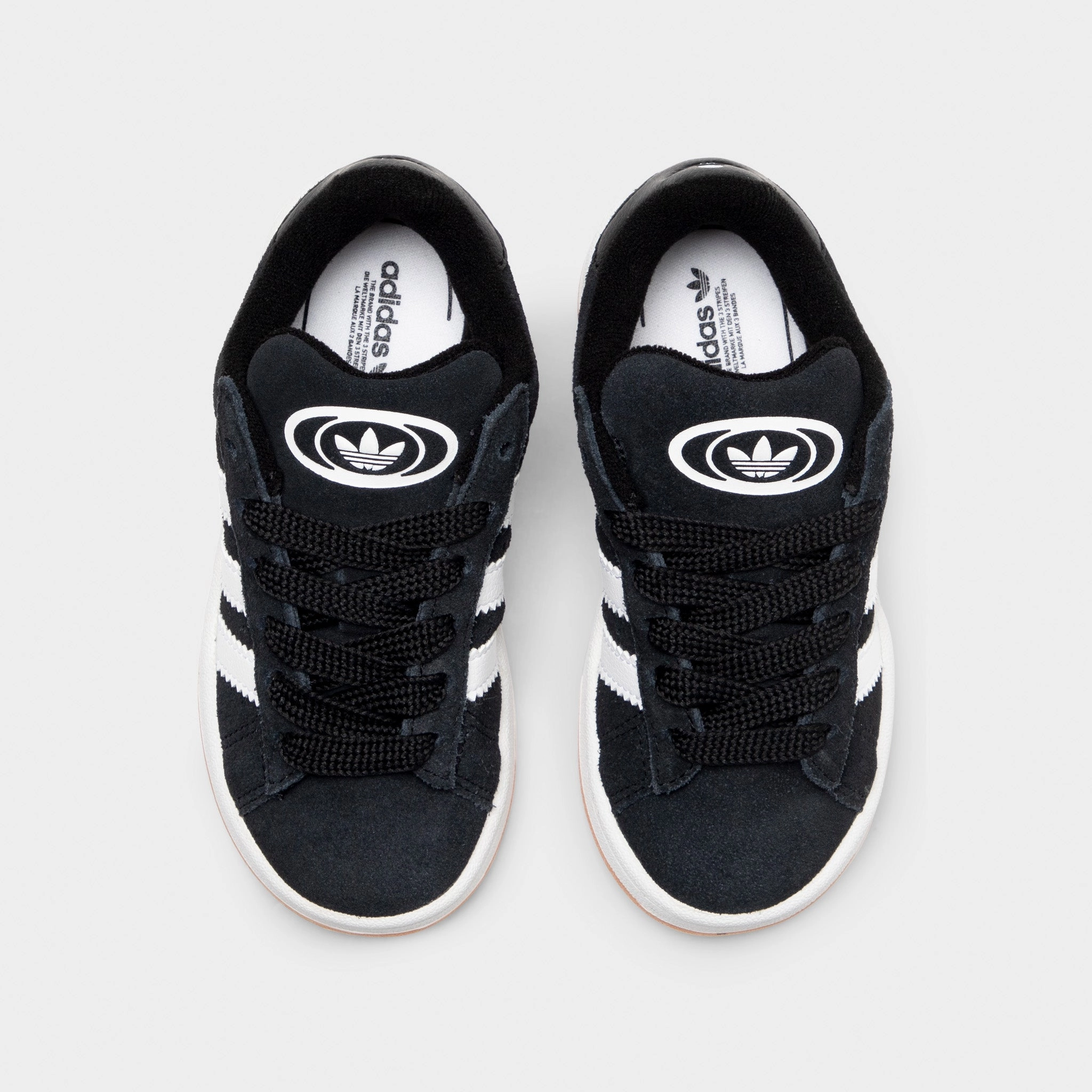 adidas Children's Campus 00s Core Black / White - Gum Clean Finish Home Wear