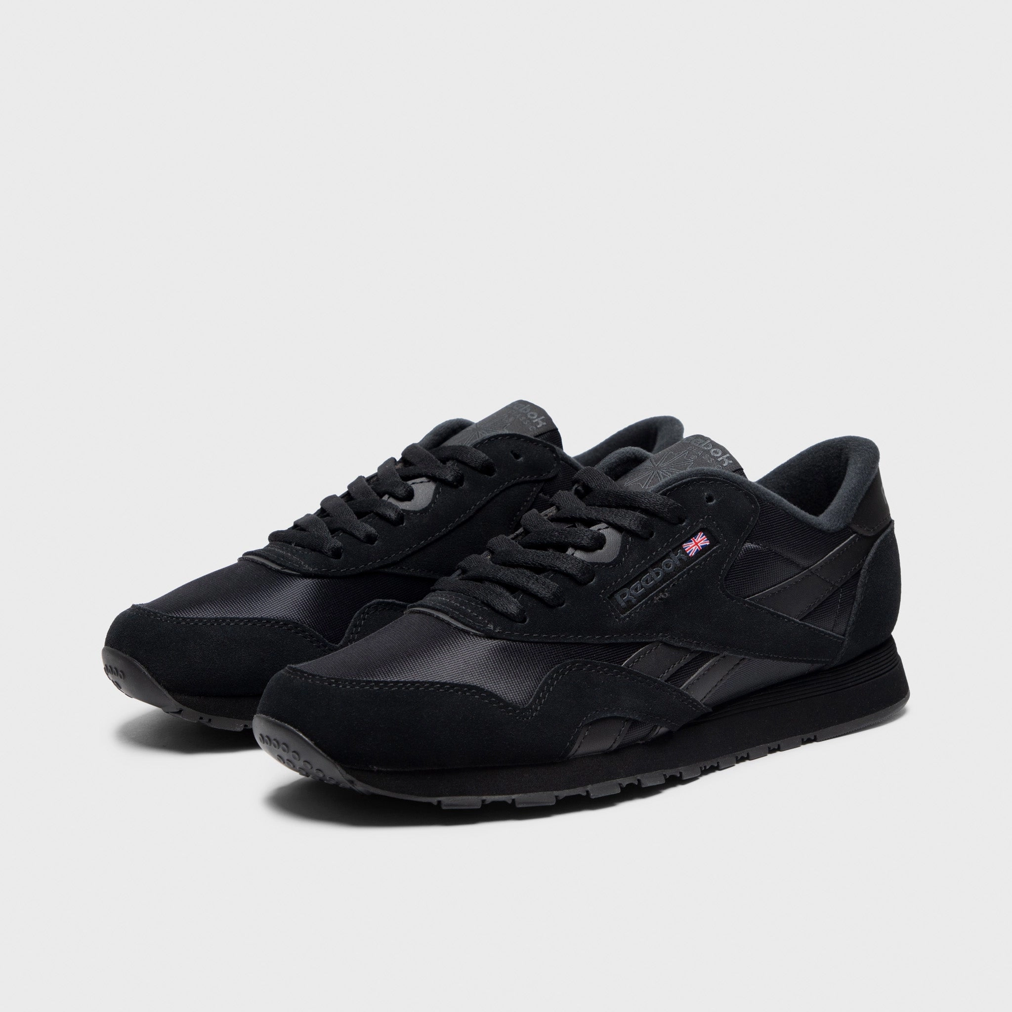 Anti Friction Versatile Comfort Shoes Reebok CL Nylon Black / Black