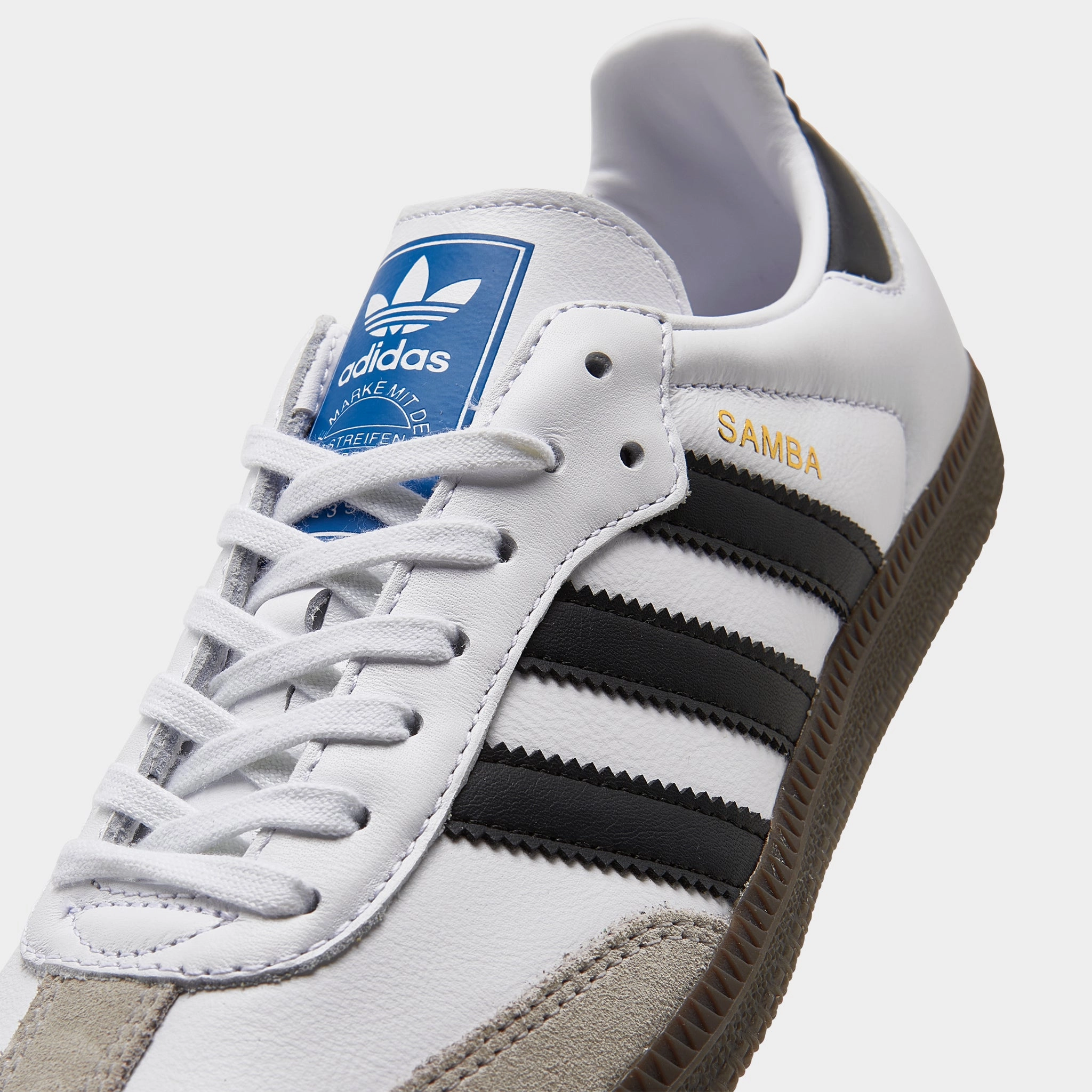 rubber Bend Step adidas Originals Juniors' Samba OG Core White / Core Black - Gum