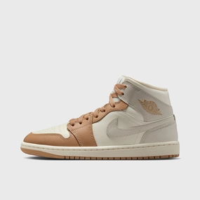 Comfort Straps Durability Jordan Women's 1 Mid Ale Ivory / Light Orewood Brown - Hemp