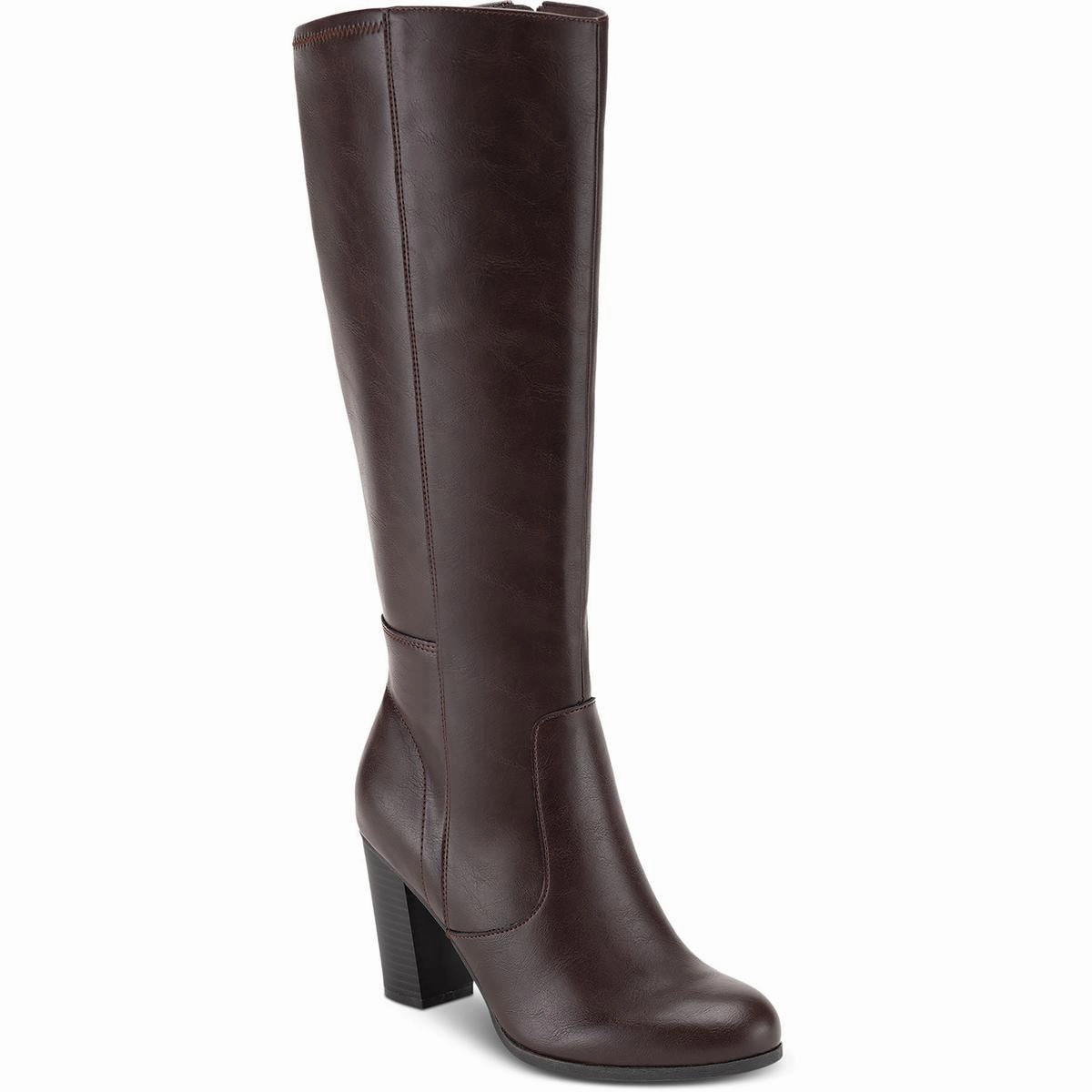 Comfortable ankle support Elastic Collar ADDYYXWC Womens Extra Wide Calf Manmade Knee-High Boots