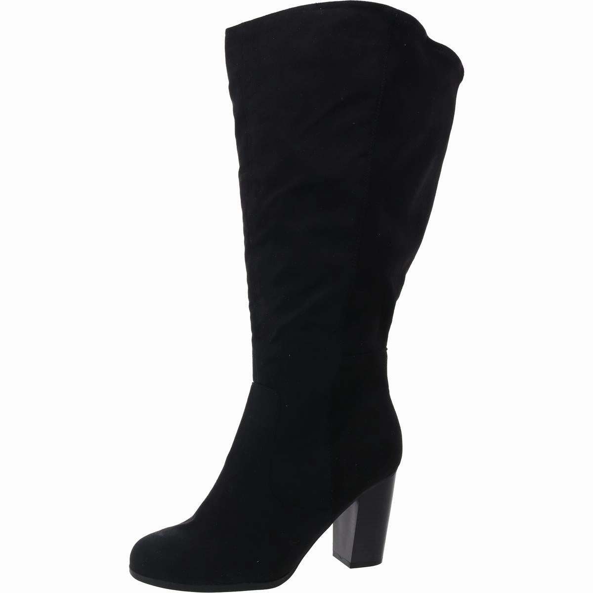 ADDYYXWC Womens Extra Wide Calf Manmade Knee-High Boots Support Foot Eco Material Rural Traveler
