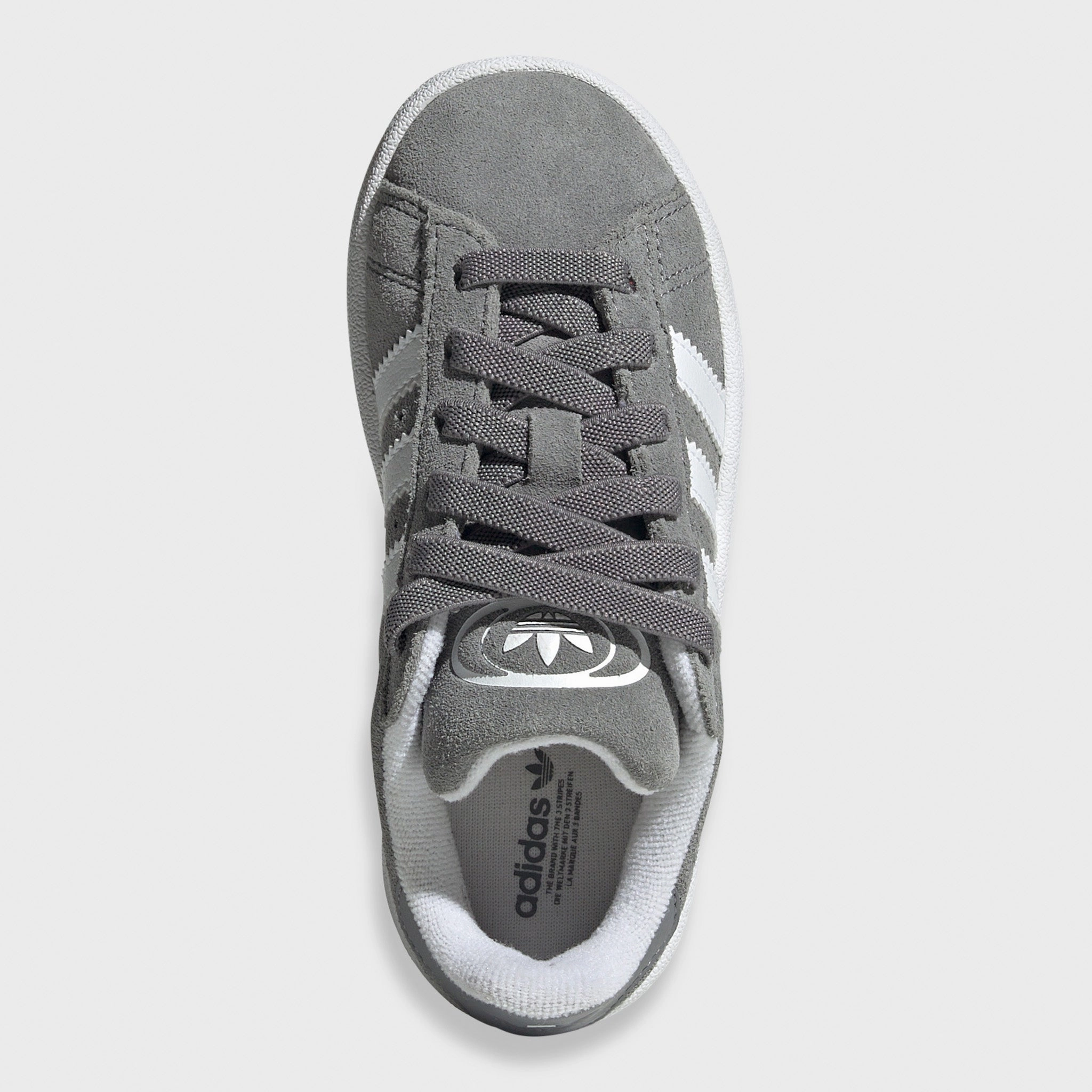 Anti Slip Sole Lean Design adidas Children's Campus 00s Grey Three / White - Gum