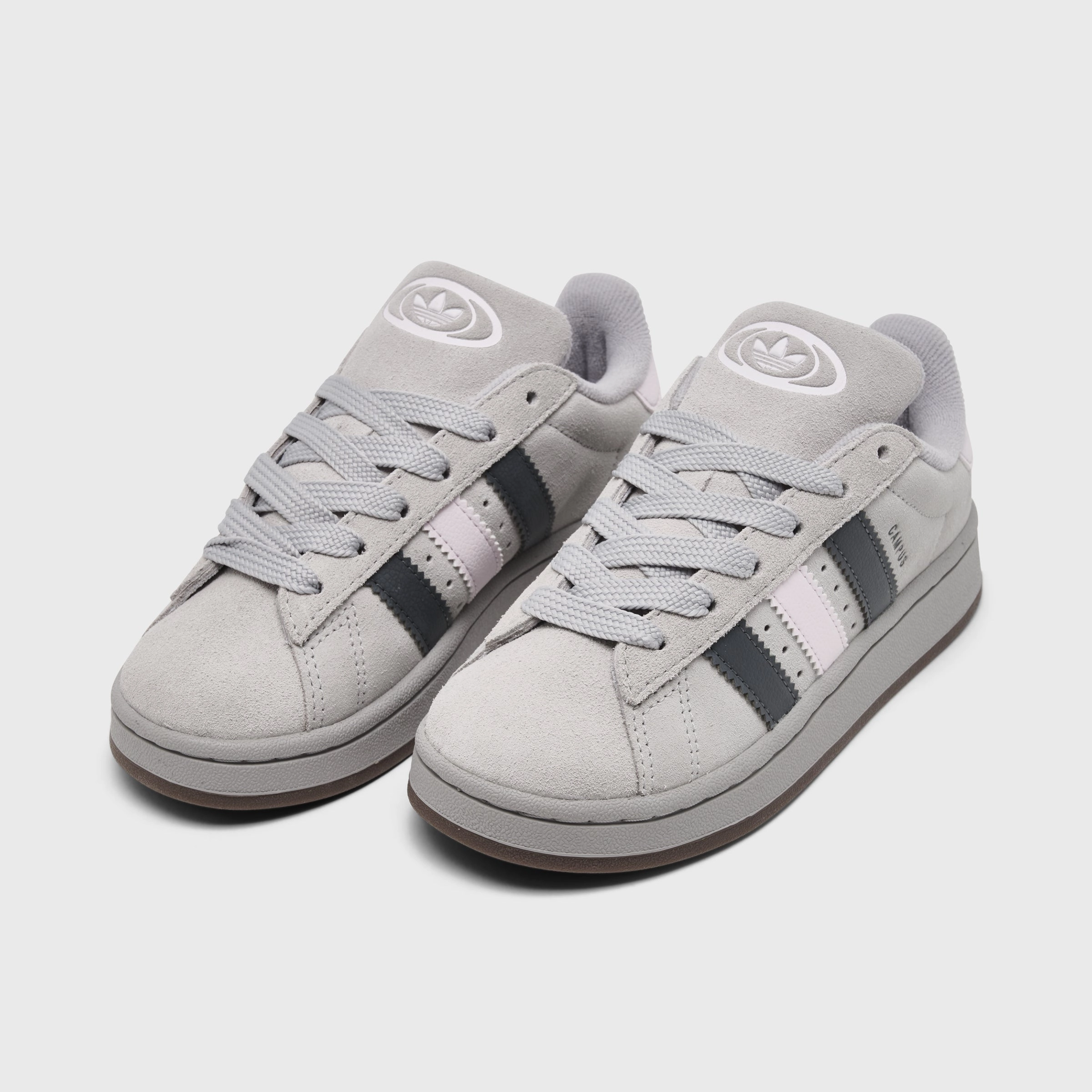 adidas Children's Campus 00s Grey Two / Grey Five - Almost Pink Premium Quality lace up closure