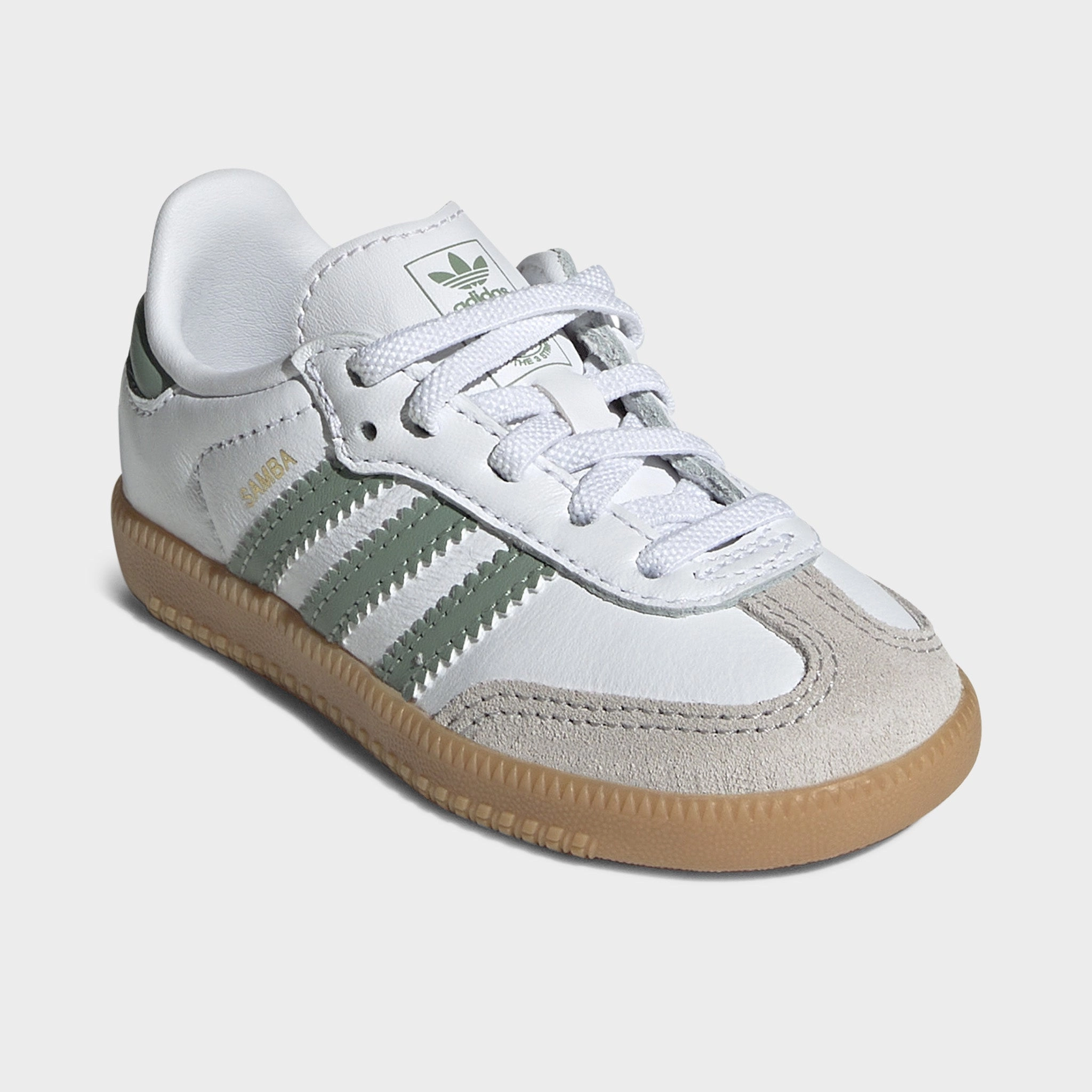 adidas Infants' Samba OG White / Silver Green - Gum Street Look All Day Travel