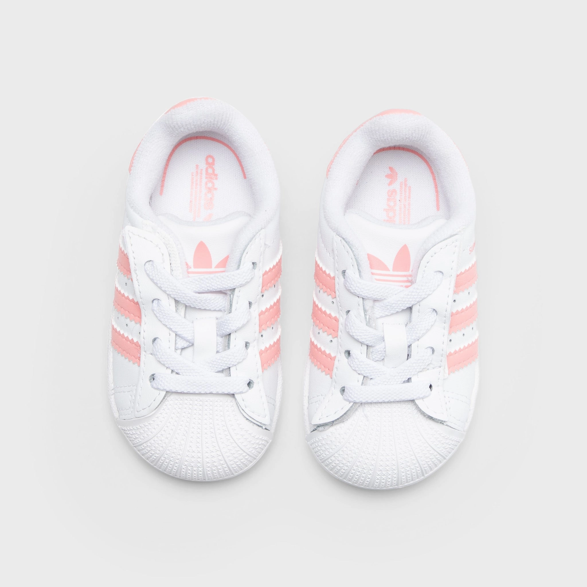 adidas Infants' Superstar II White / Pink Sock Like Fit