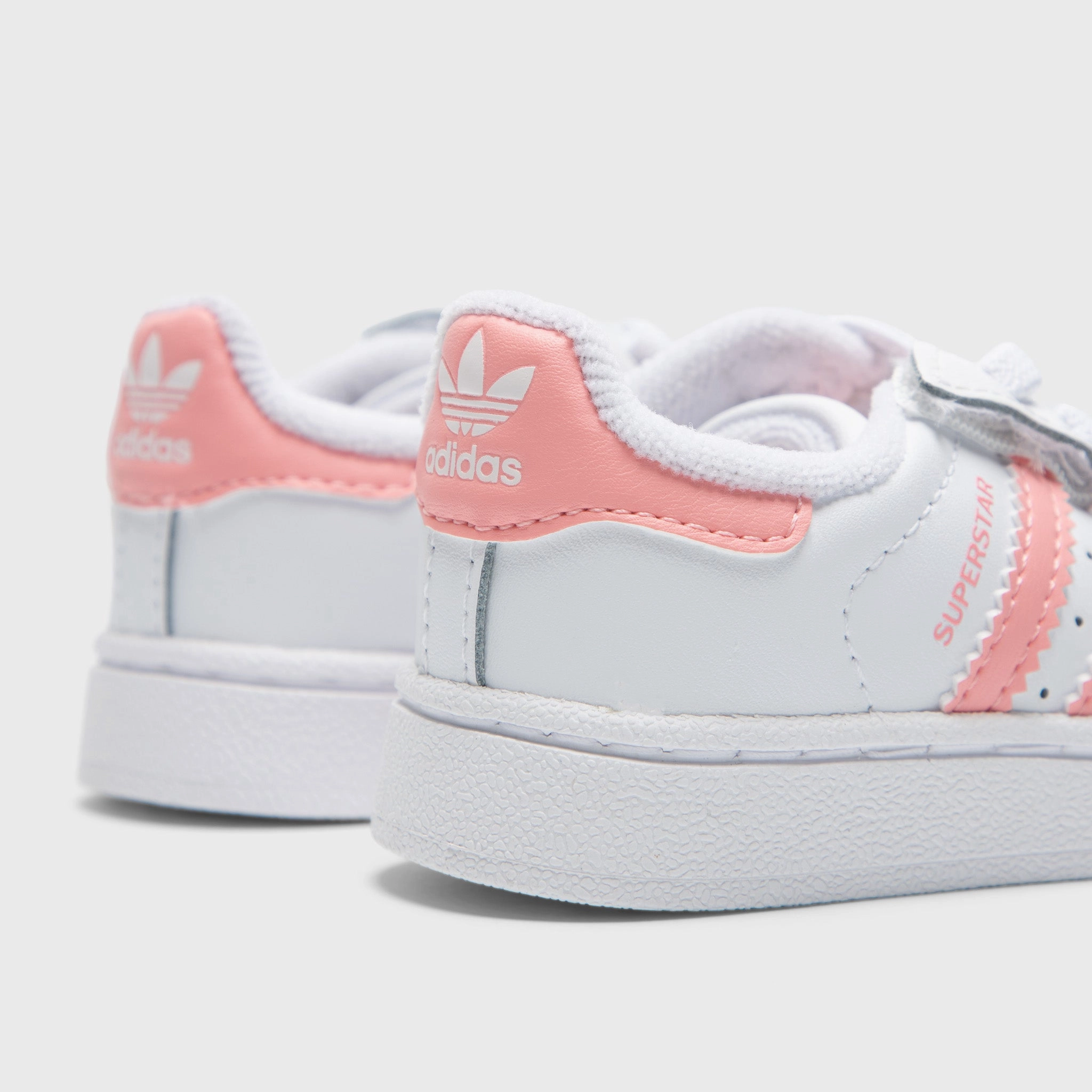 adidas Infants' Superstar II White / Pink Breathable Tongue Design Quick Drying