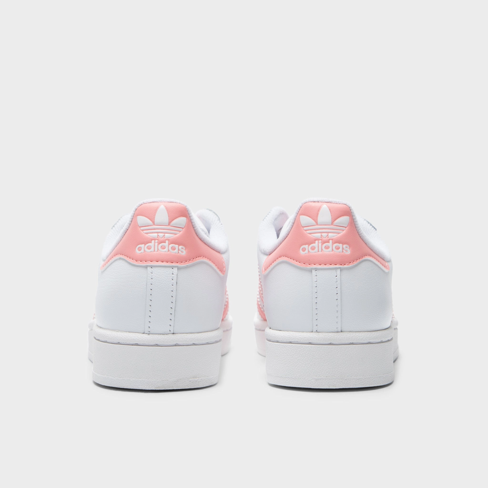 adidas Junior's Superstar 2 White / Semi Pink Spark Pro Court Performance