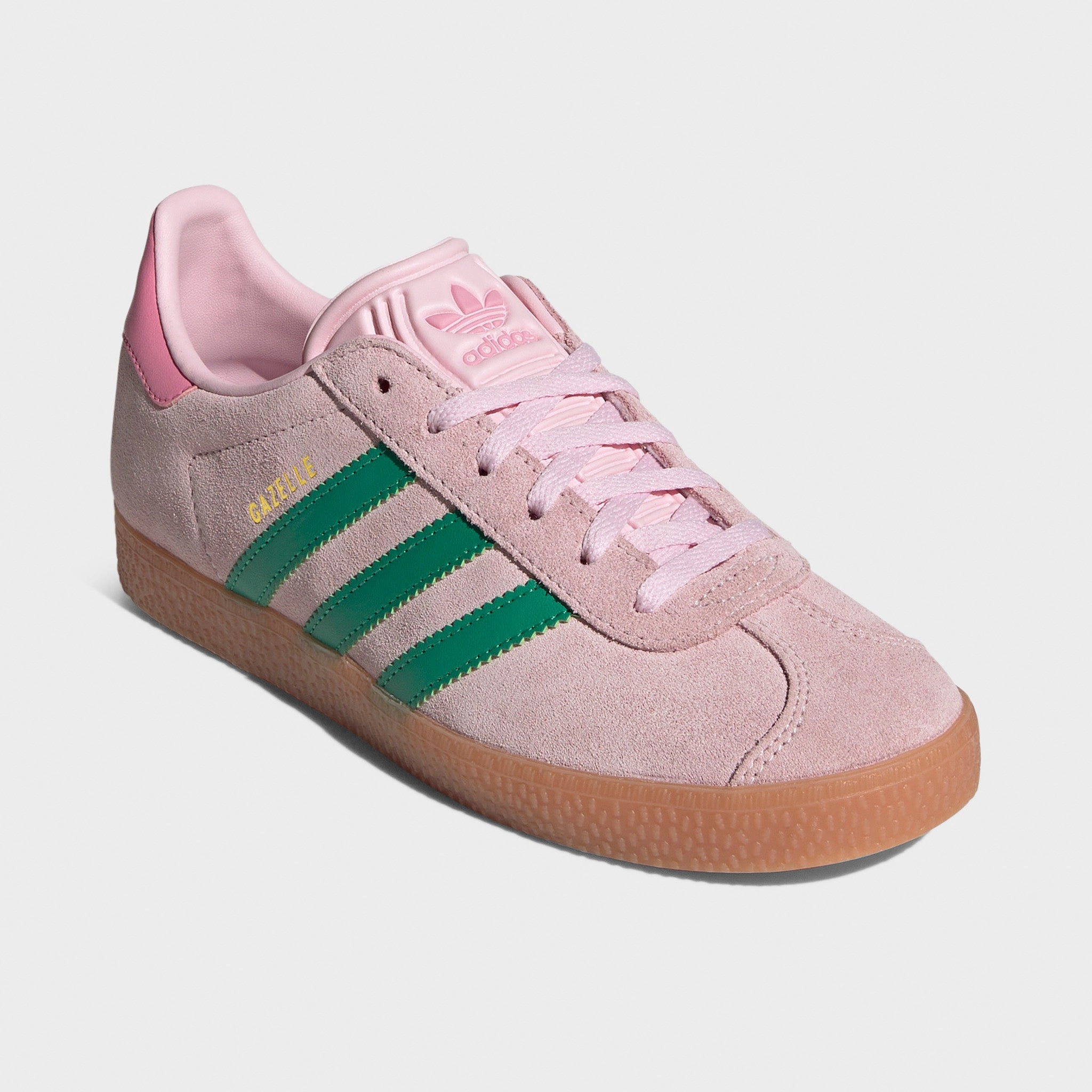 Wind Hike Grab Easy adidas Juniors' Gazelle Clear Pink / Court Green - Bliss Pin