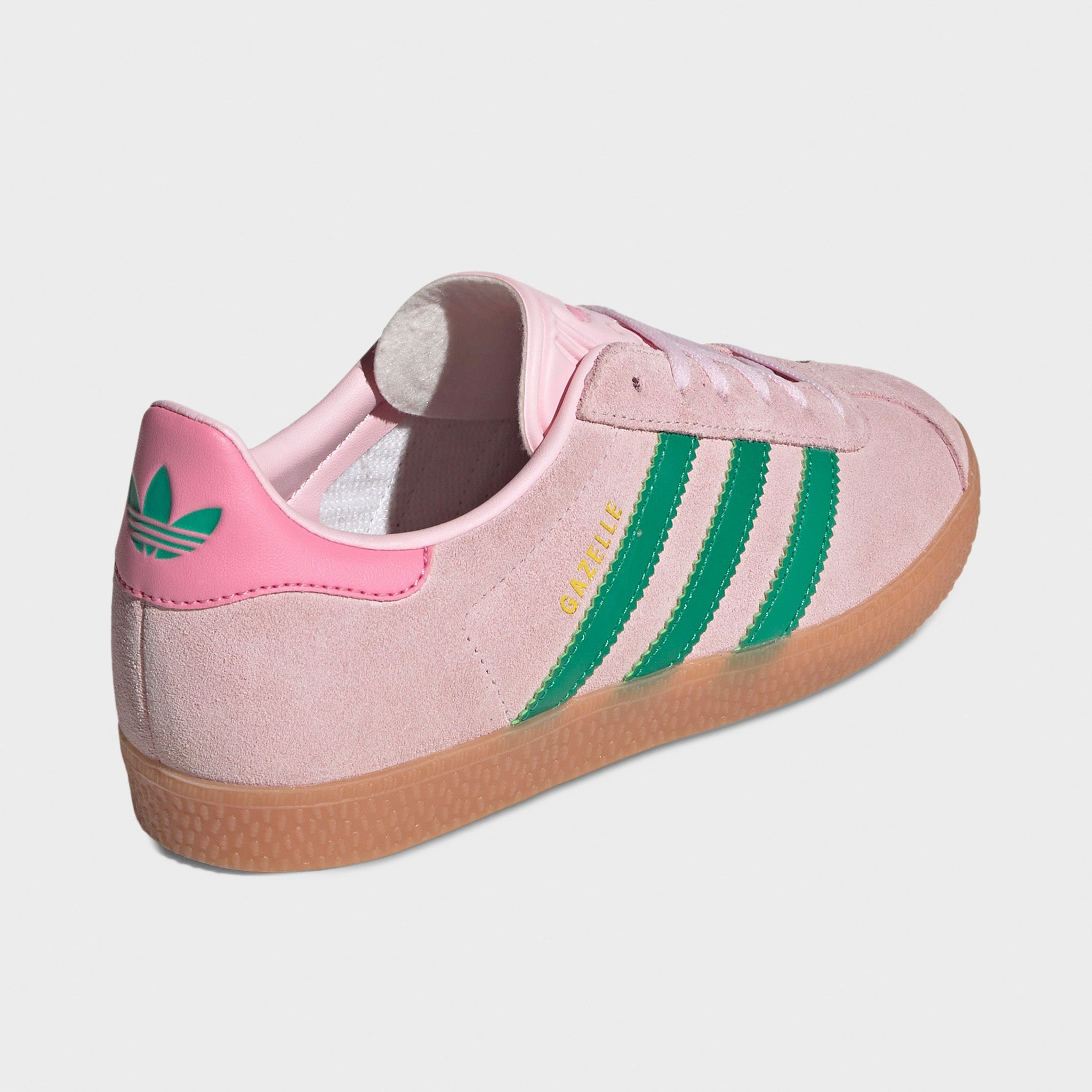 Mood Lift Modern Step adidas Juniors' Gazelle Clear Pink / Court Green - Bliss Pin