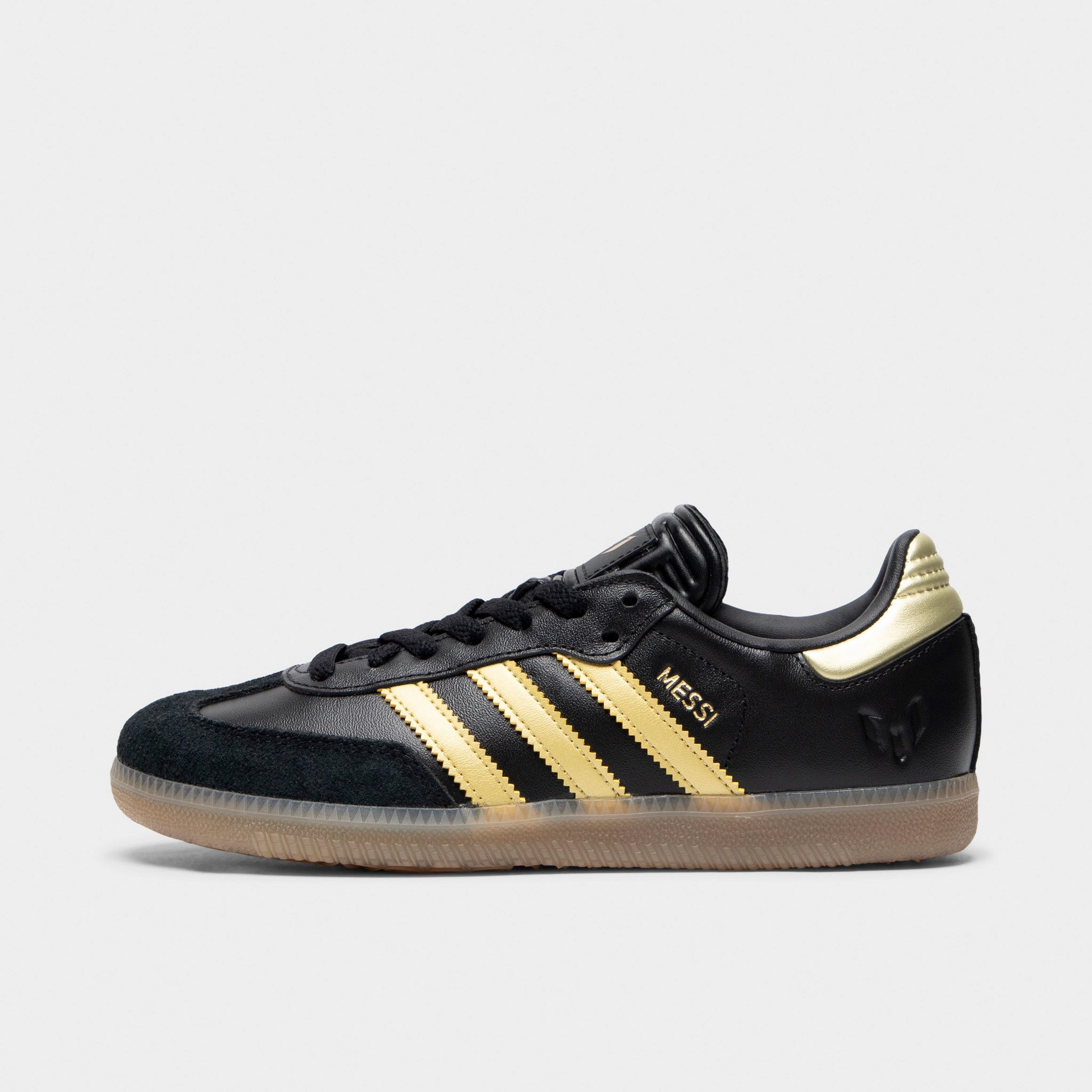Lightweight Upper Street Vibe adidas Juniors' Samba Messi Core Black / Gold Metallic - Gum
