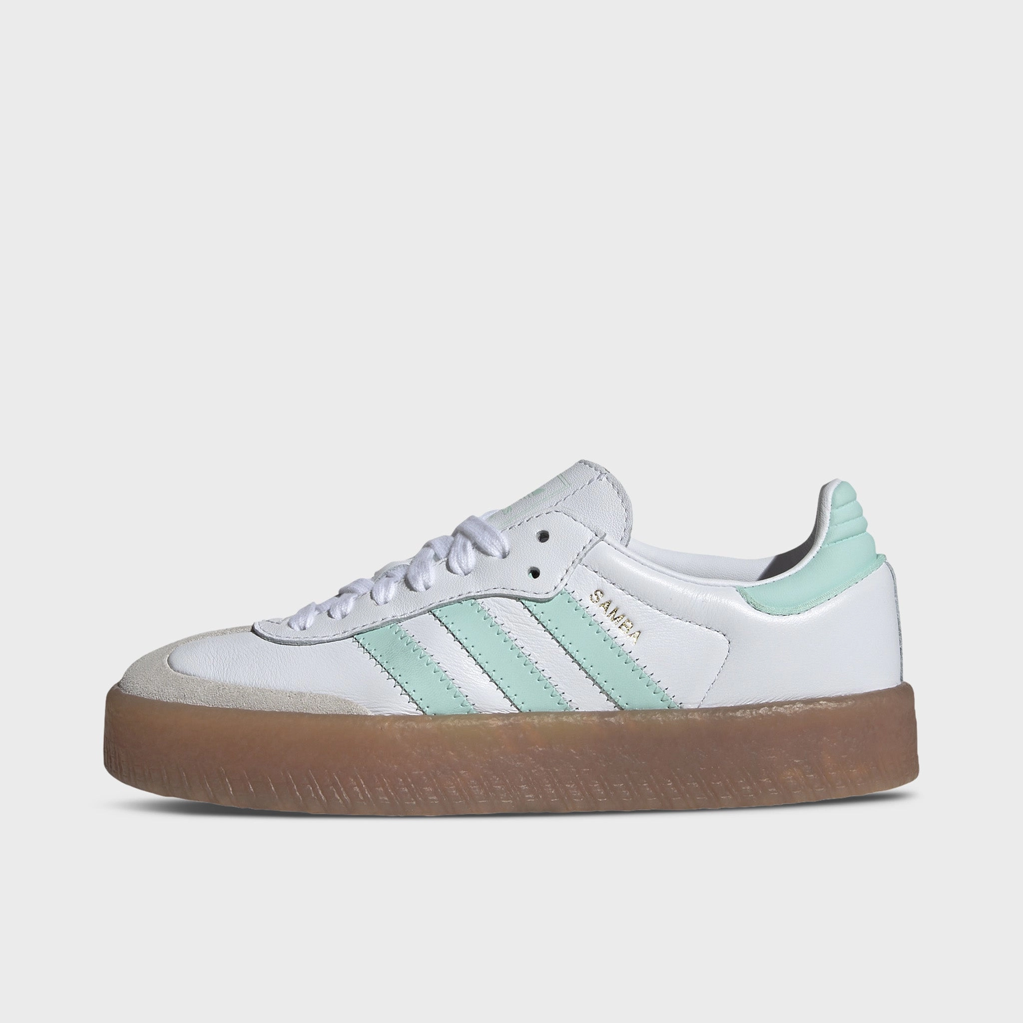 adidas Juniors' Sambae White / Clear Mint - Gold Metallic Long Hours