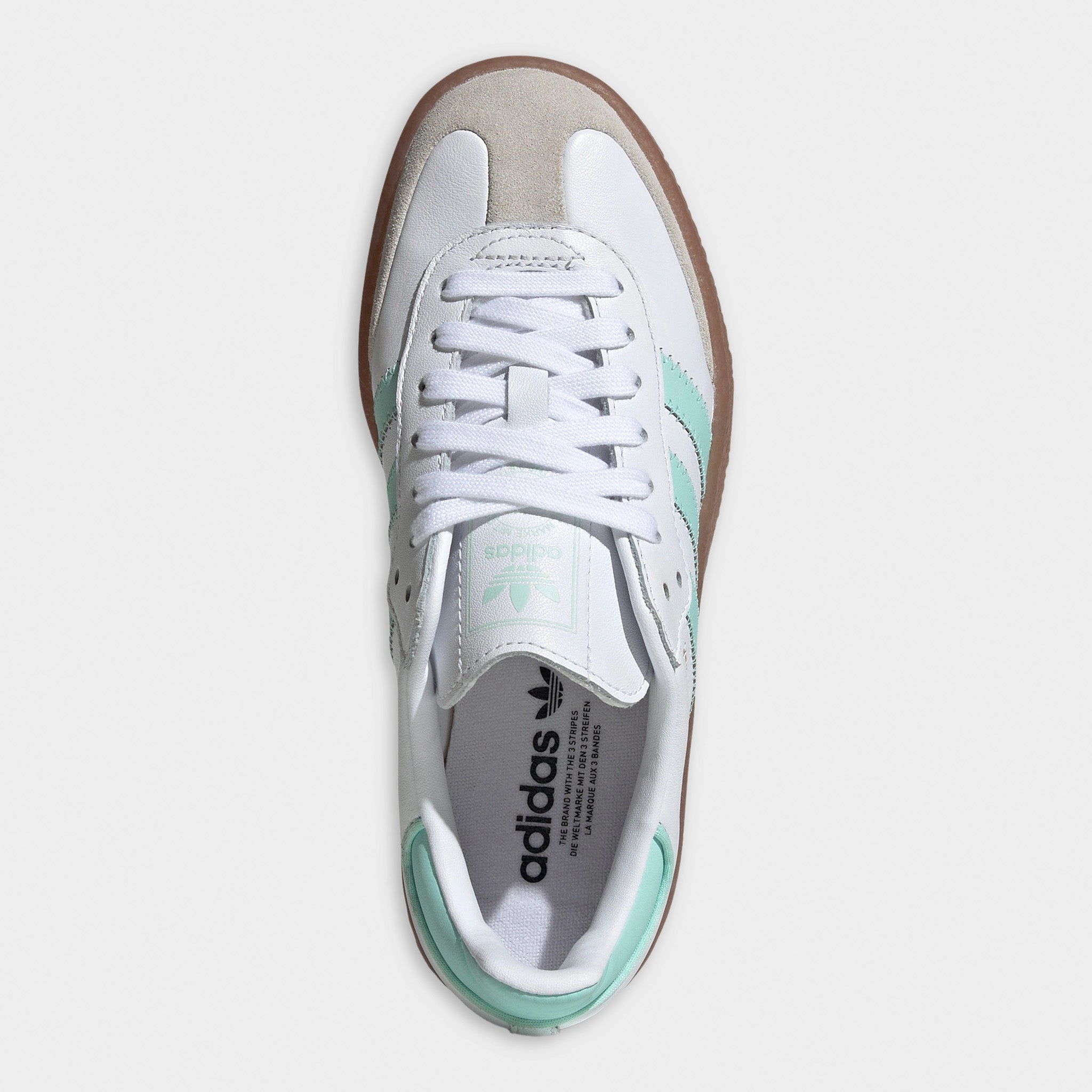 adidas Juniors' Sambae White / Clear Mint - Gold Metallic Eco Materials Trail Step