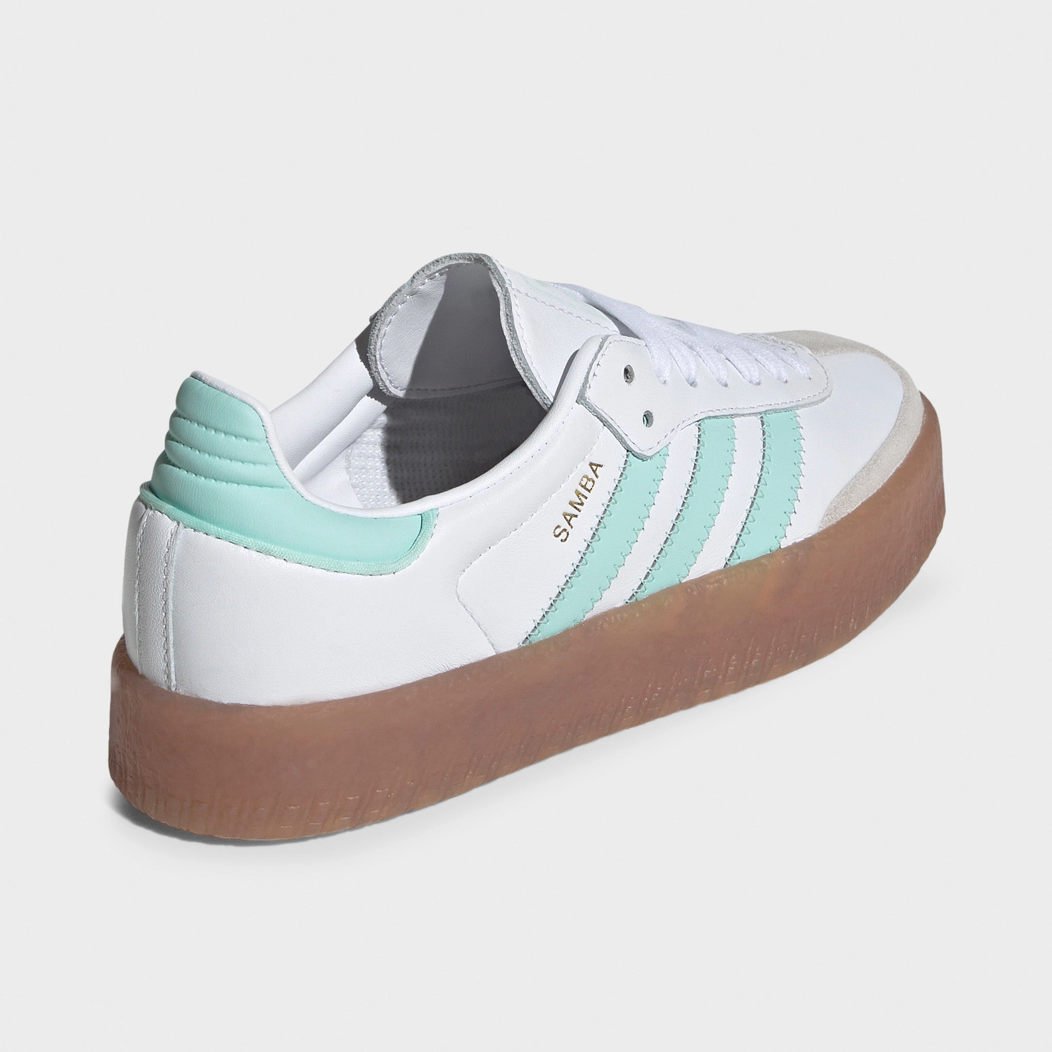 adidas Juniors' Sambae White / Clear Mint - Gold Metallic Smooth Move