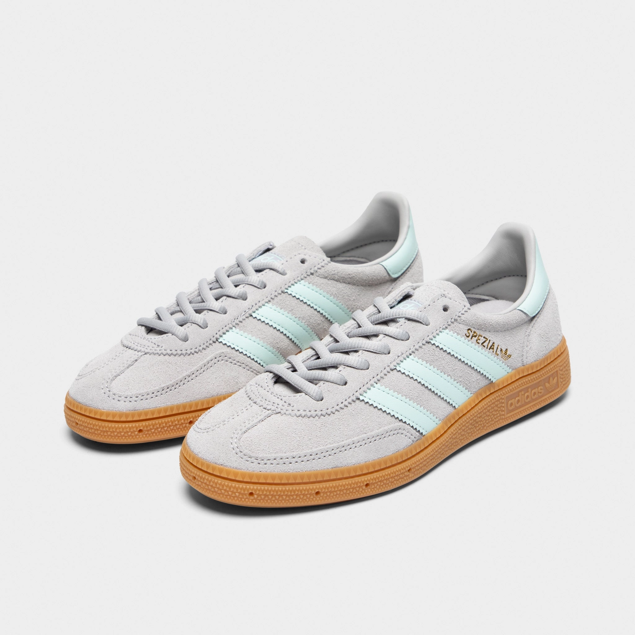 Stable adidas Originals Juniors' Handball Spezial J Grey / Halo Mint - Gum