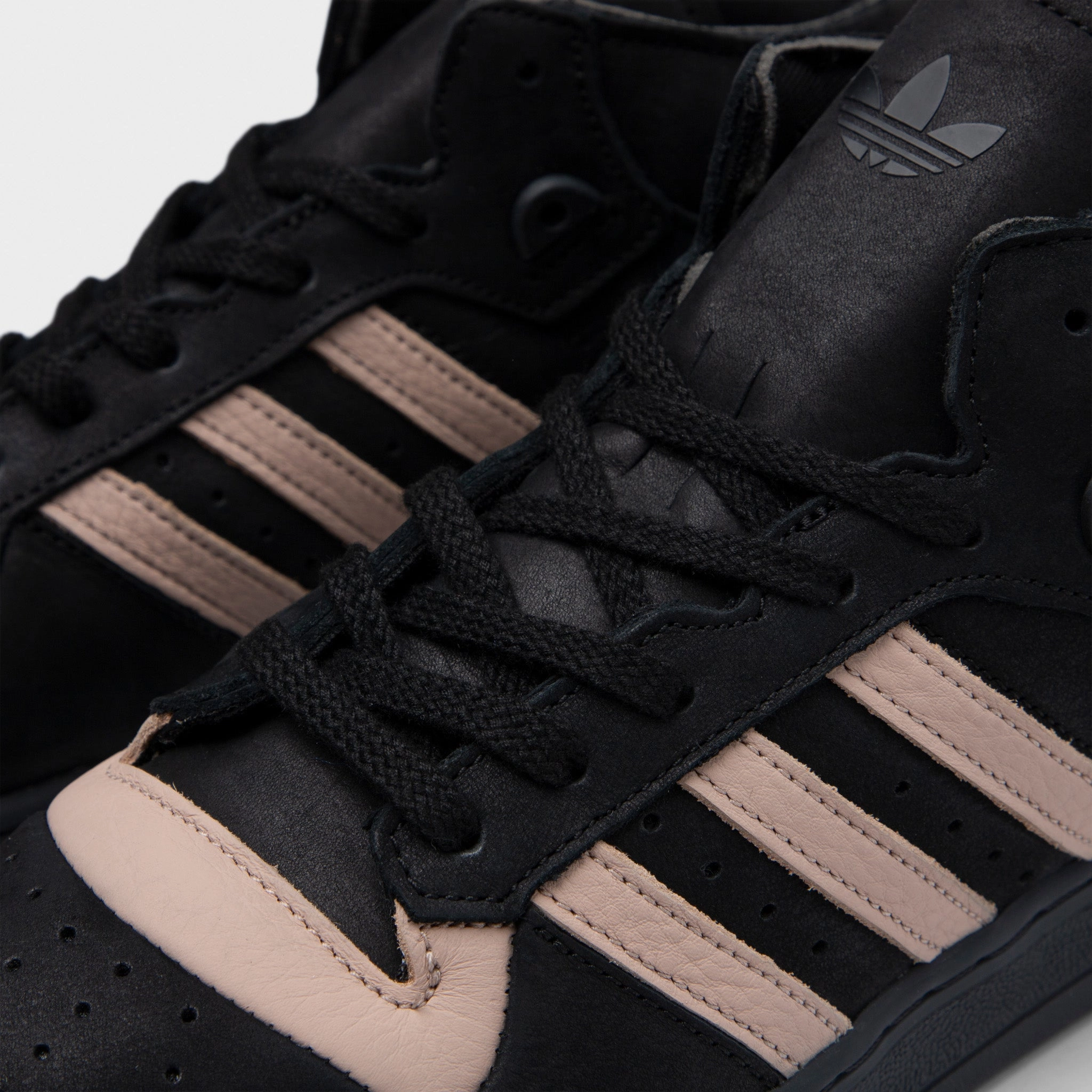 Breathable Upper Design Dual Density Midsole adidas Originals Rivalry Mid 001 Core Black / Ash Pearl - Core Black