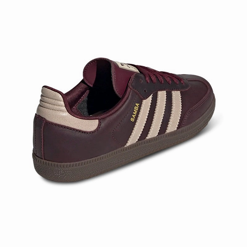 Adidas Originals Samba OG (Maroon/Crystald Sand/Gold) Women's Shoes IF7004 On The Move Secure fit