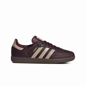 Transit Style Adidas Originals Samba OG (Maroon/Crystald Sand/Gold) Women's Shoes IF7004