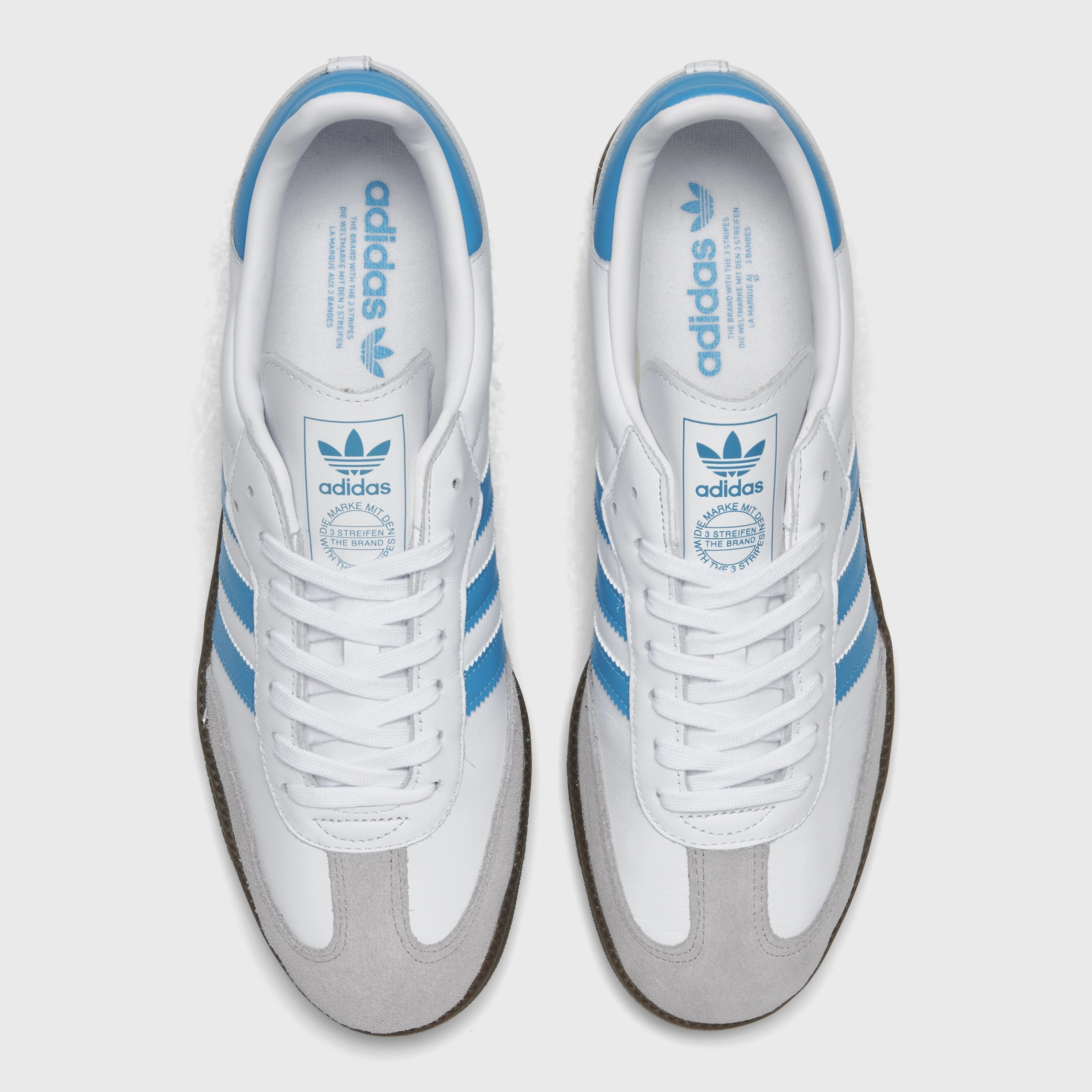 Premium Leather adidas Samba OG White / Blue - Gum