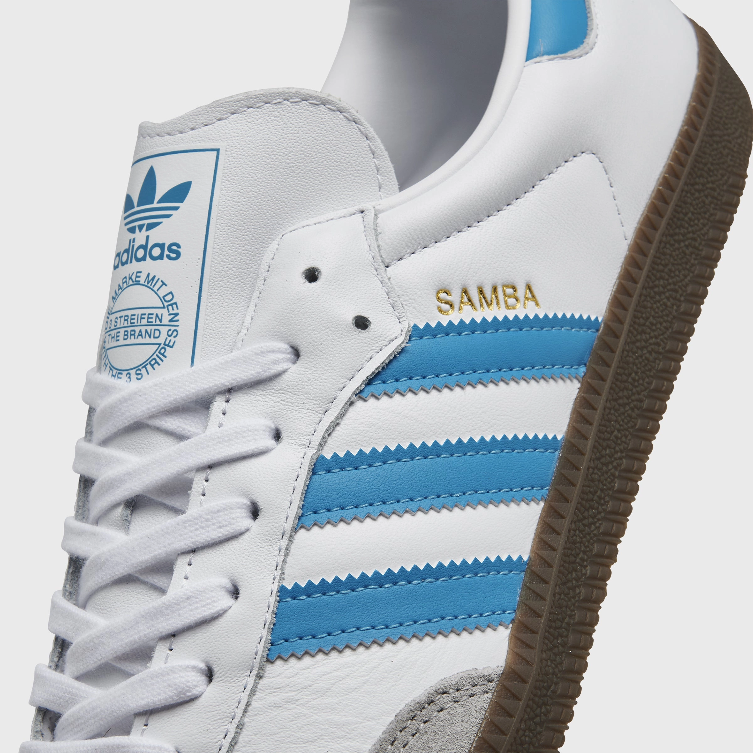 adidas Samba OG White / Blue - Gum Indoor Ready Senior Wear