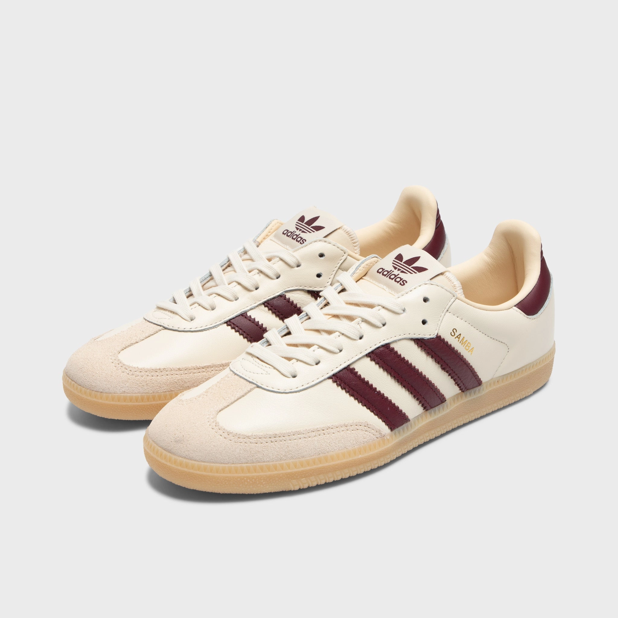 adidas Samba OG White / Red - Gum mules