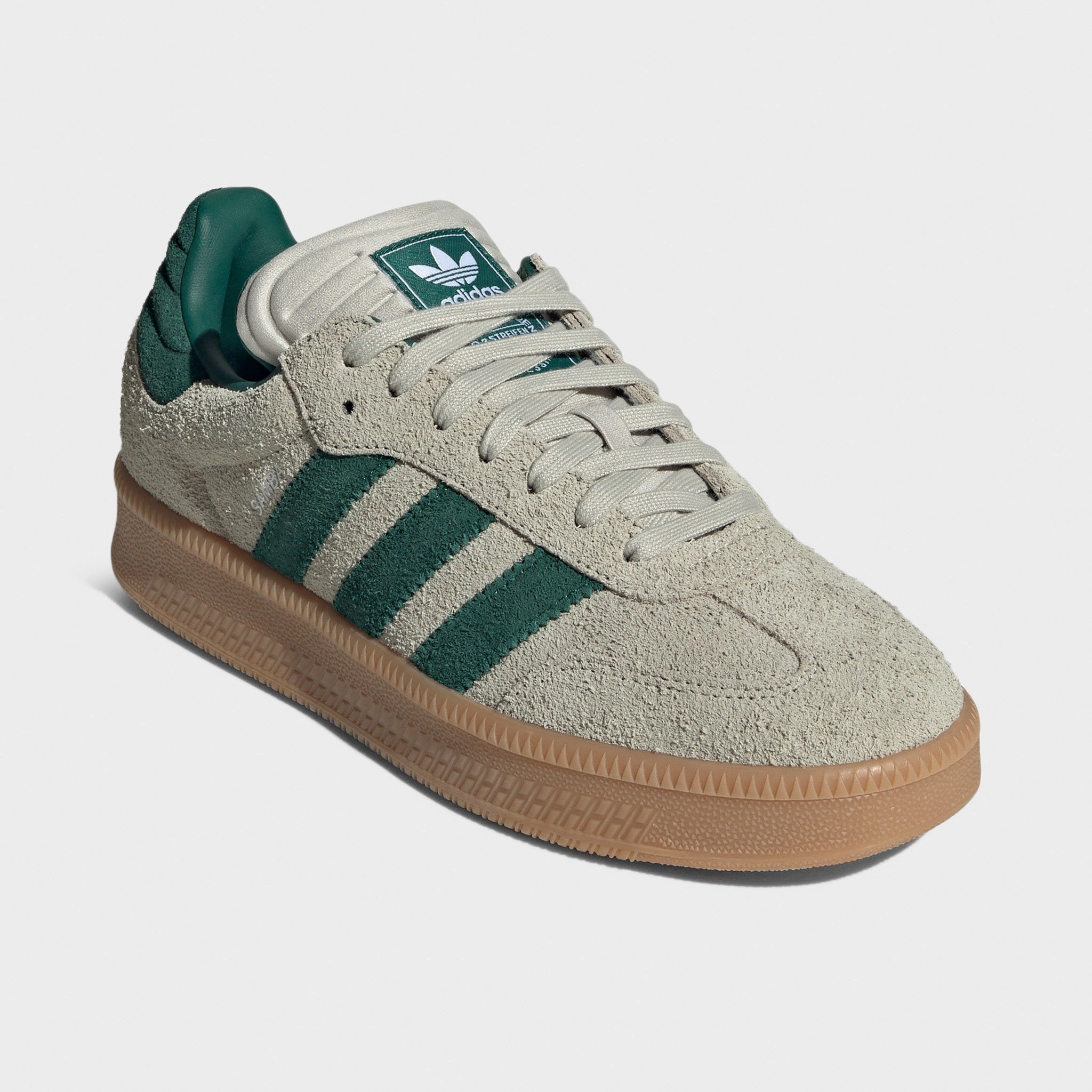 adidas Samba XLG Putty Grey / Collegiate Green - Gum No Hassle Edge Appeal