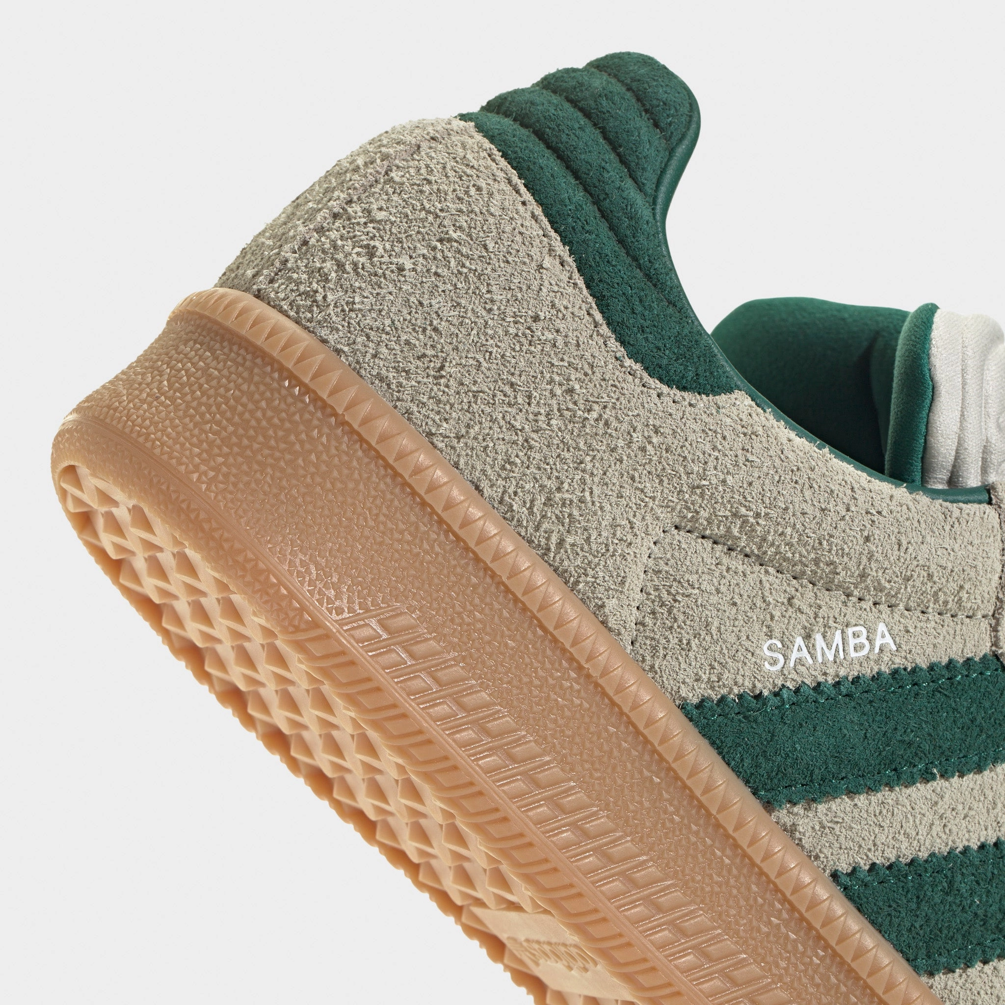 Crisp Finish Elastic Band adidas Samba XLG Putty Grey / Collegiate Green - Gum