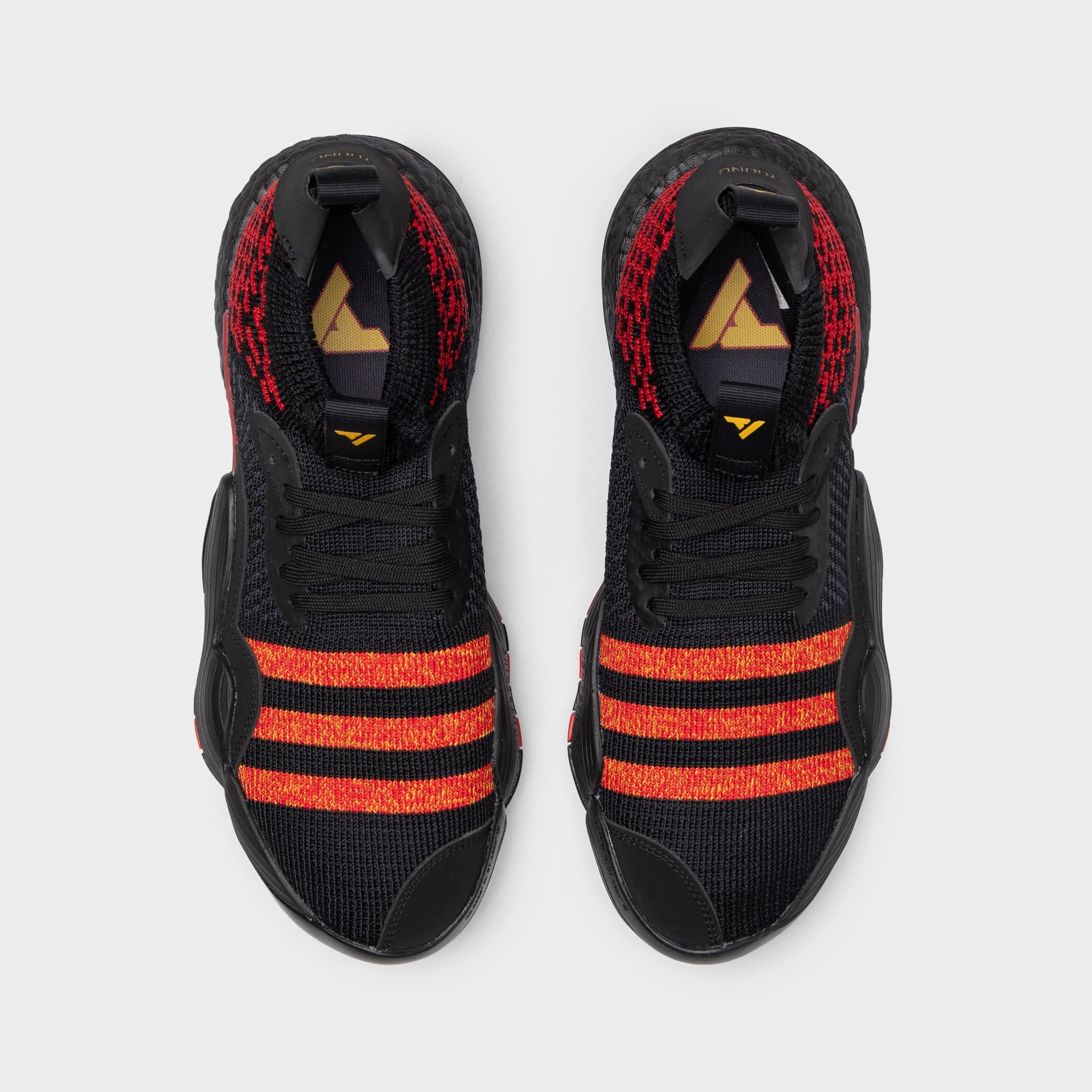 Anti   Abrasion Orthotic Friendly Design adidas Trae Young 2.0 Core Black / Better Scarlet - Bold Gold