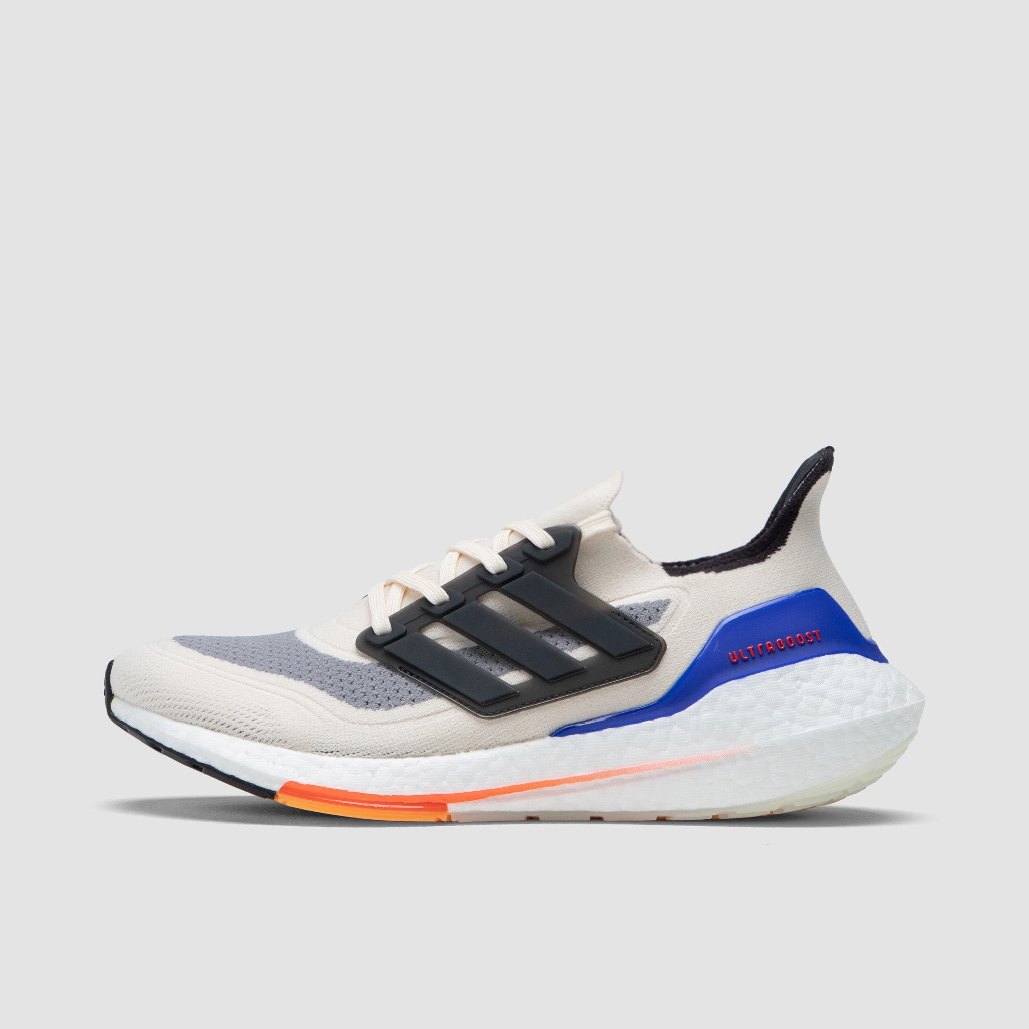 adidas Ultraboost 21 White / Carbon - Solar Red Functional Fit Secure fit