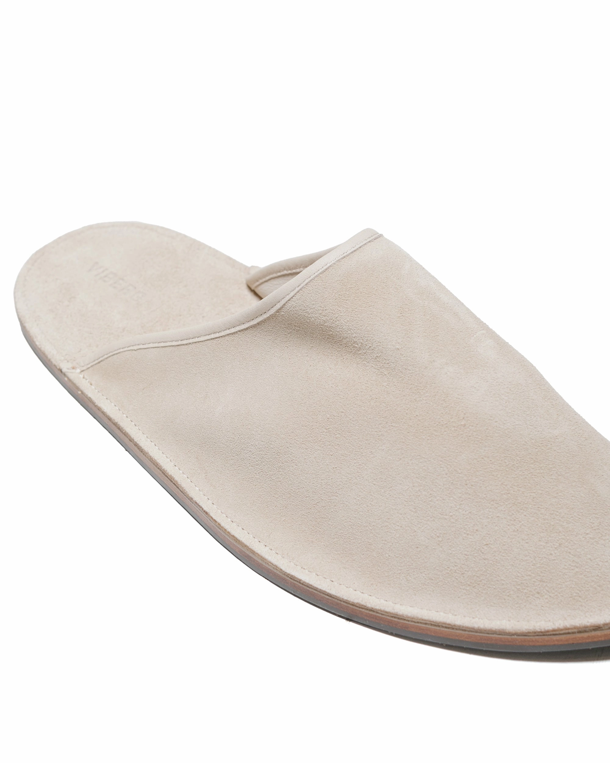 Viberg Slide Parchment Janus Calf Suede Comfort Upper