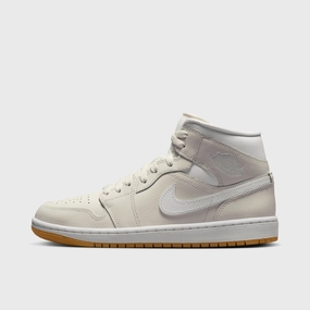 Jordan Women's 1 Mid Phantom / White - Gum Sneaker Style Enhanced Heel Cup