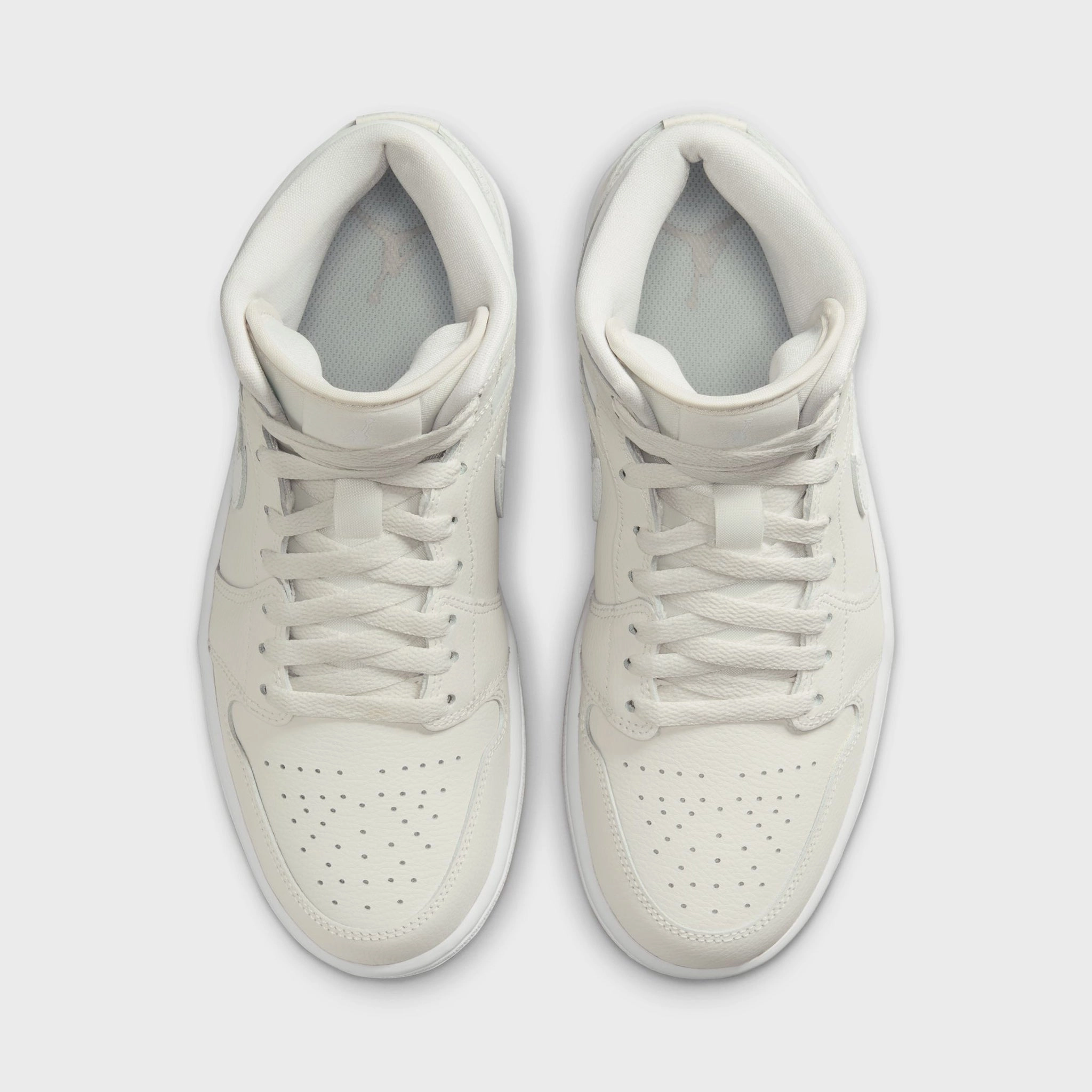 Jordan Women's 1 Mid Phantom / White - Gum Structured Flex Area
