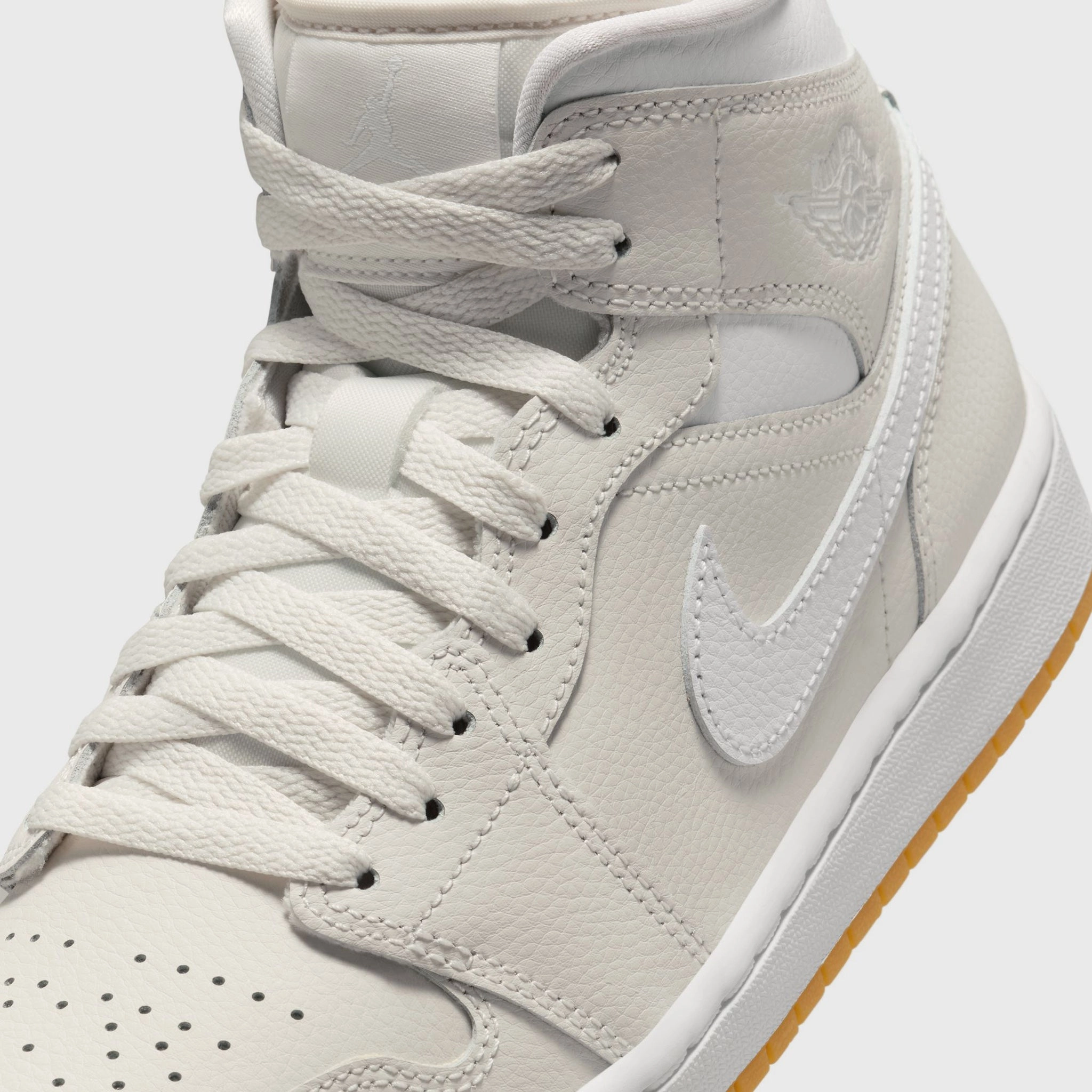 Jordan Women's 1 Mid Phantom / White - Gum Sharp Turns