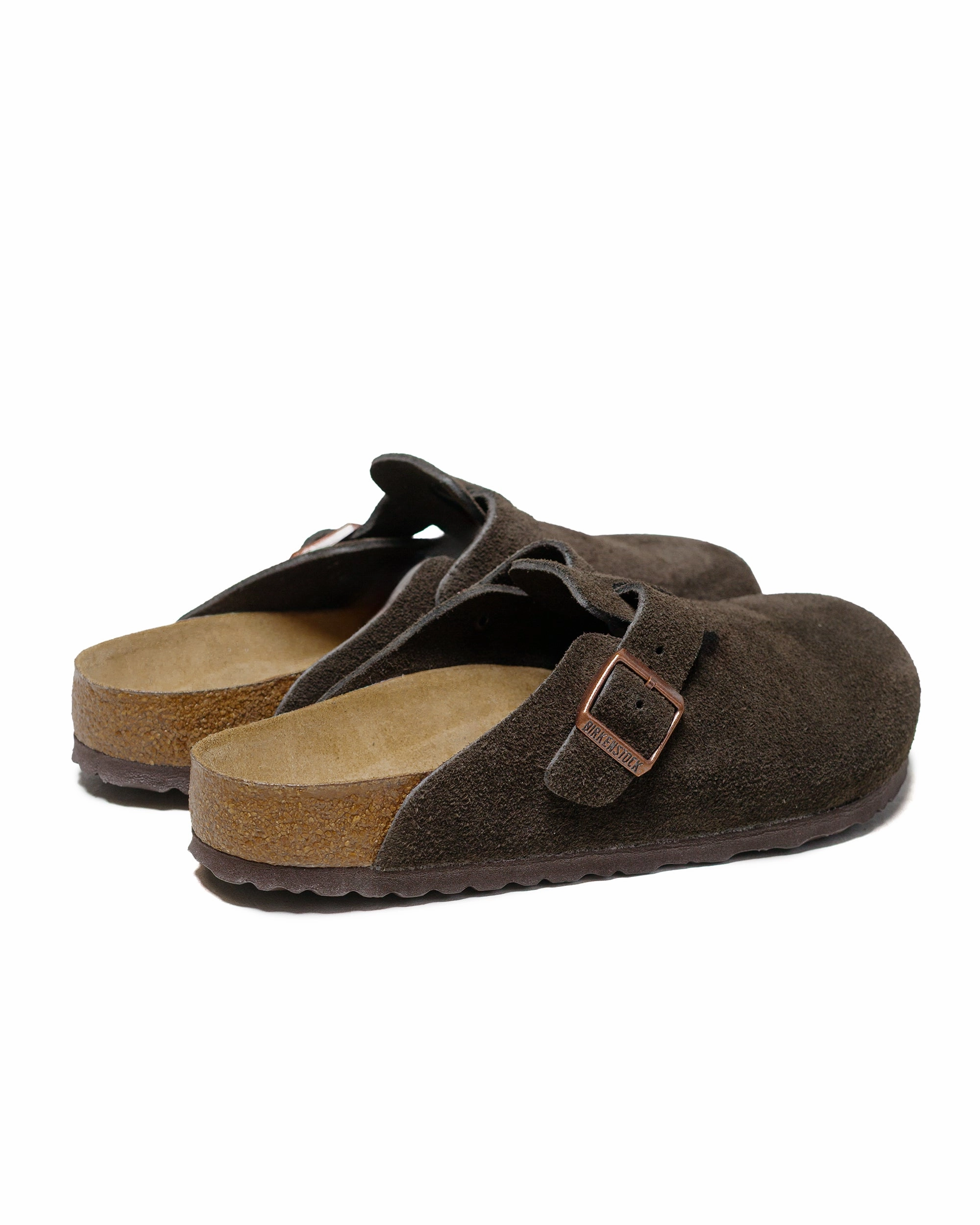 Birkenstock Boston Mocha Suede mesh construction