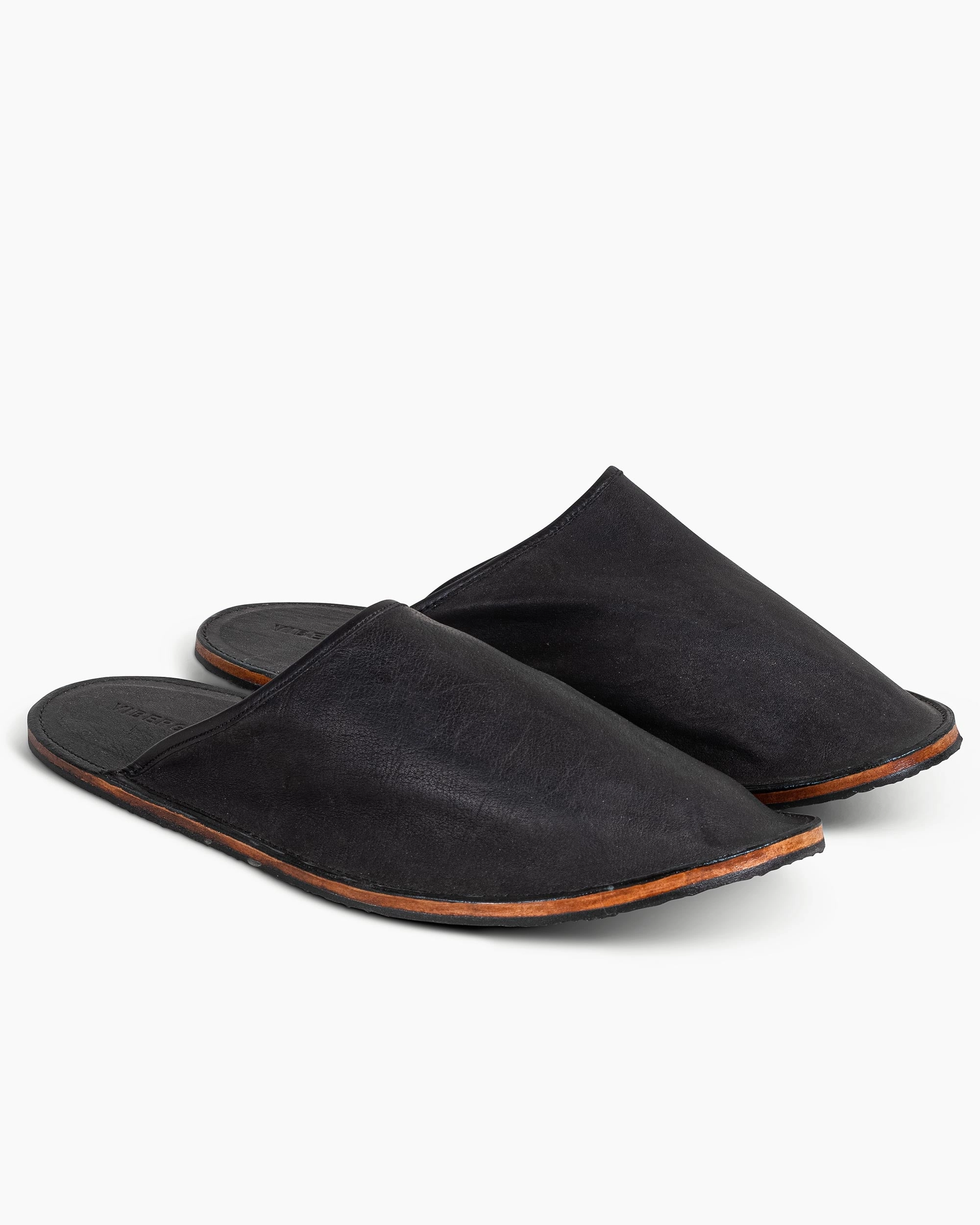 Viberg Slide Nero Washed Kangaroo Padded