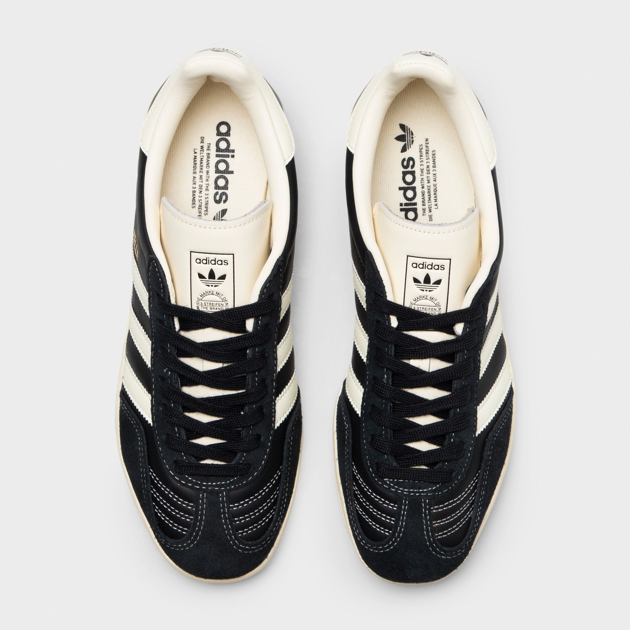 adidas Gazelle Indoor Black / White - Gold Long Miles Comfortable ankle support