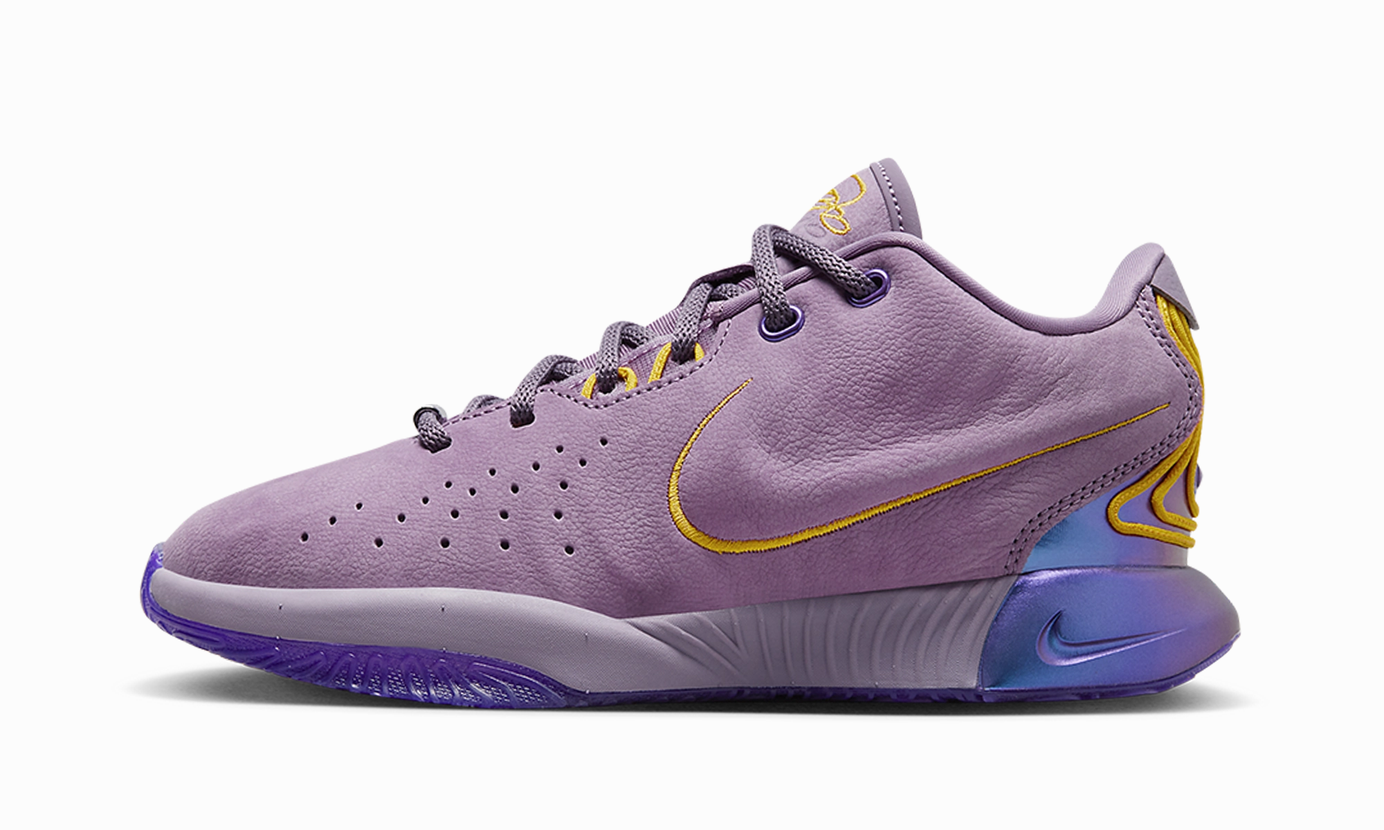 LeBron 21 GS "Purple Rain" Stain Resistant Proprioceptive Feel
