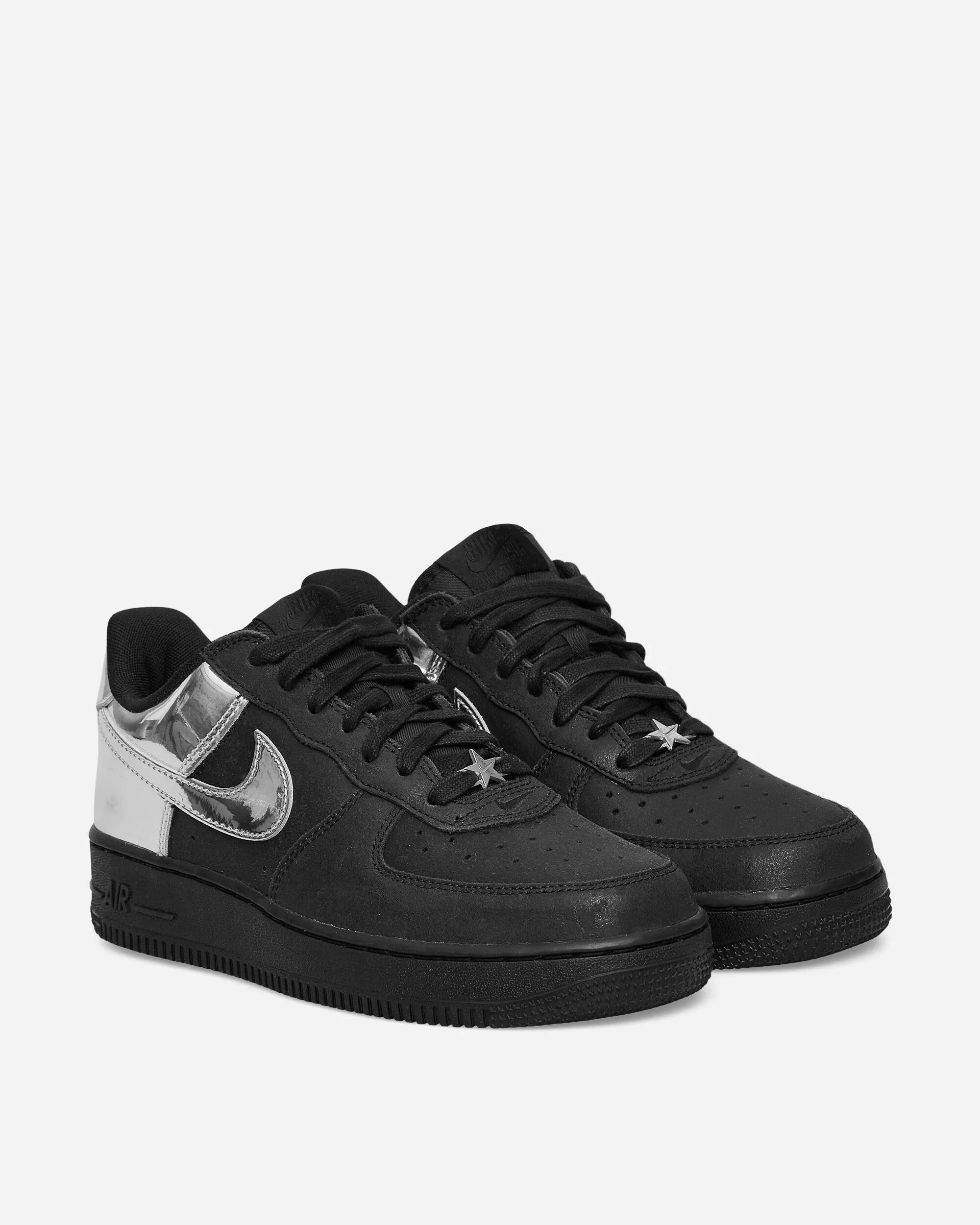 Air Force 1 Low Sneakers Black / Metallic Silver Lace Up Style