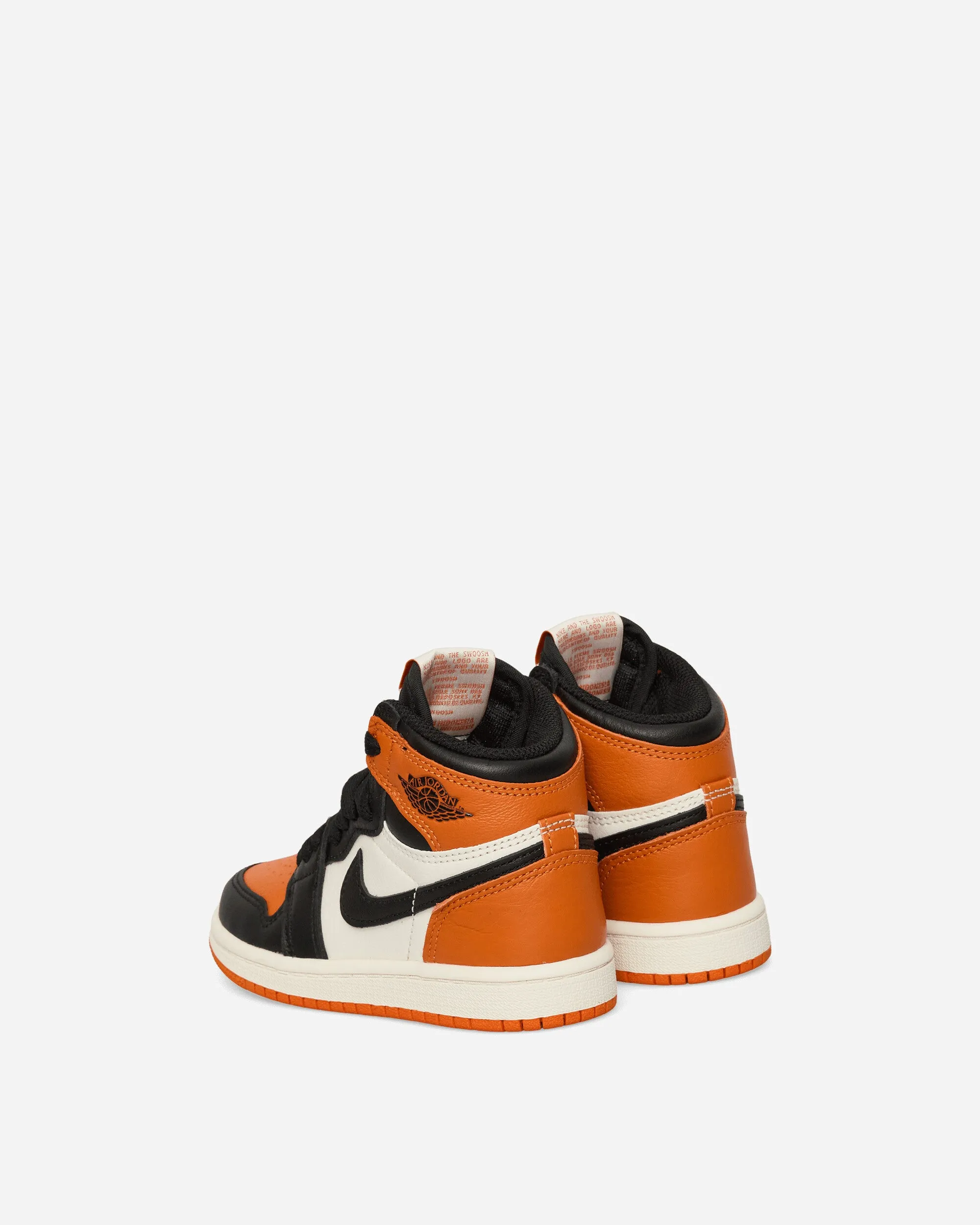 Non Slip Iconic Piece Air Jordan 1 High OG (PS) Sneakers Shattered Backboard