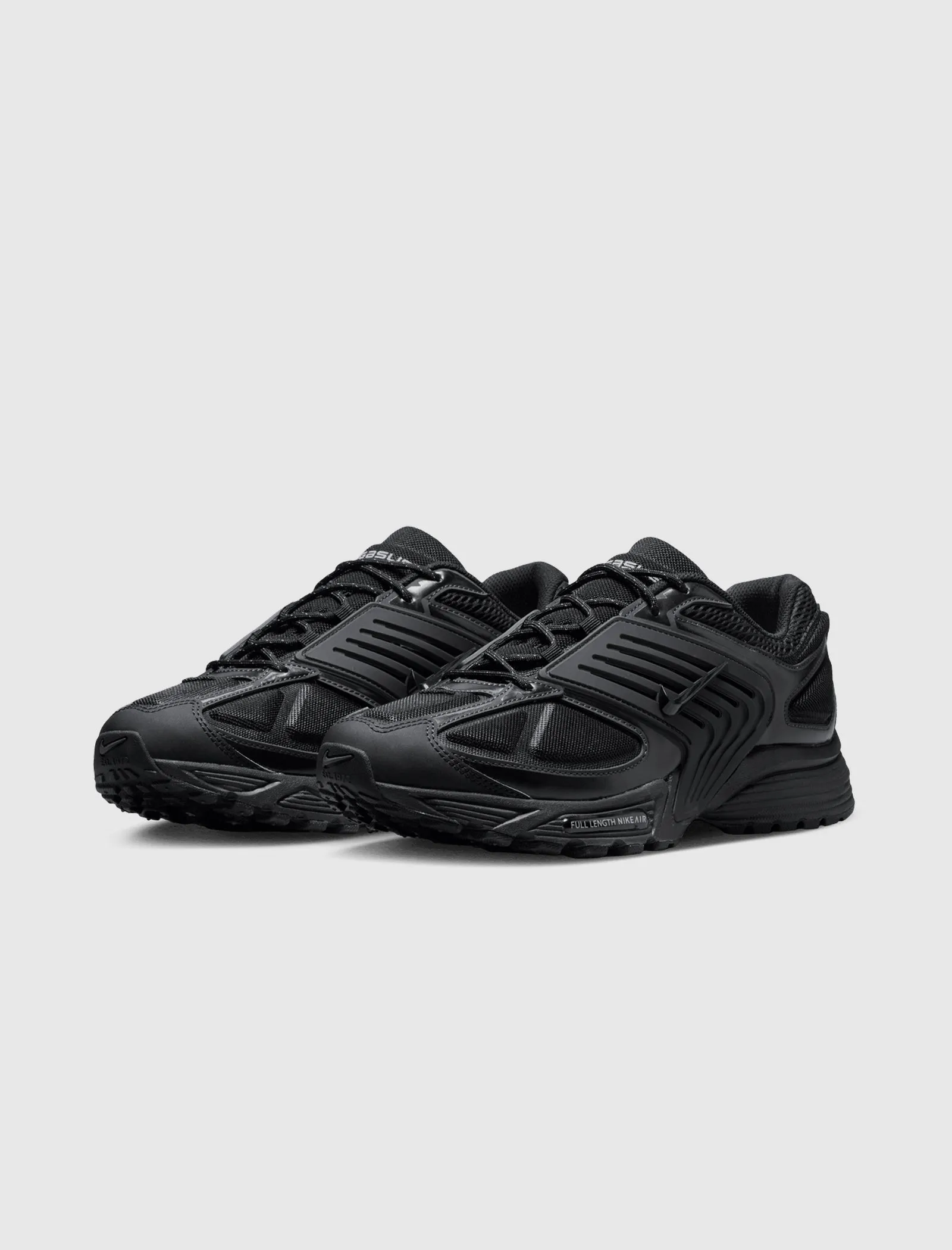 quick dry Ultra Light Trail Running AIR PEGASUS WAVE "BLACK AND METALLIC SILVER"