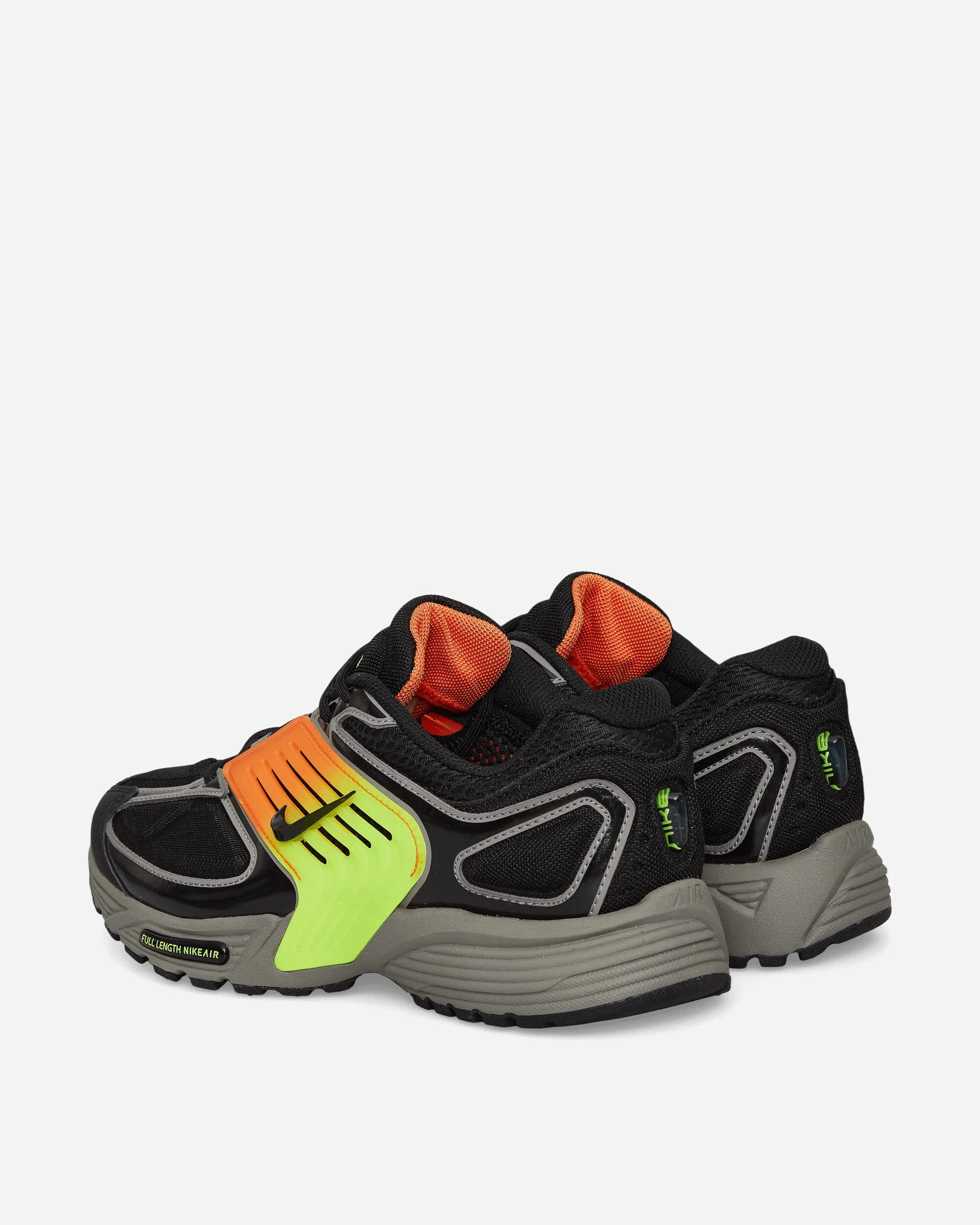 Premium Leather Foot Arch Air Pegasus Wave Sneakers Black / Flat Pewter / Safety Orange